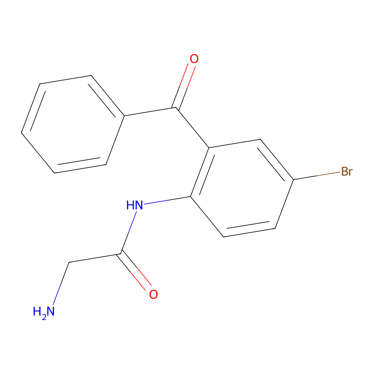2-amino-N-(2-benzoyl-4-bromophenyl)acetamide molecular structure, CAS 313502-81-7