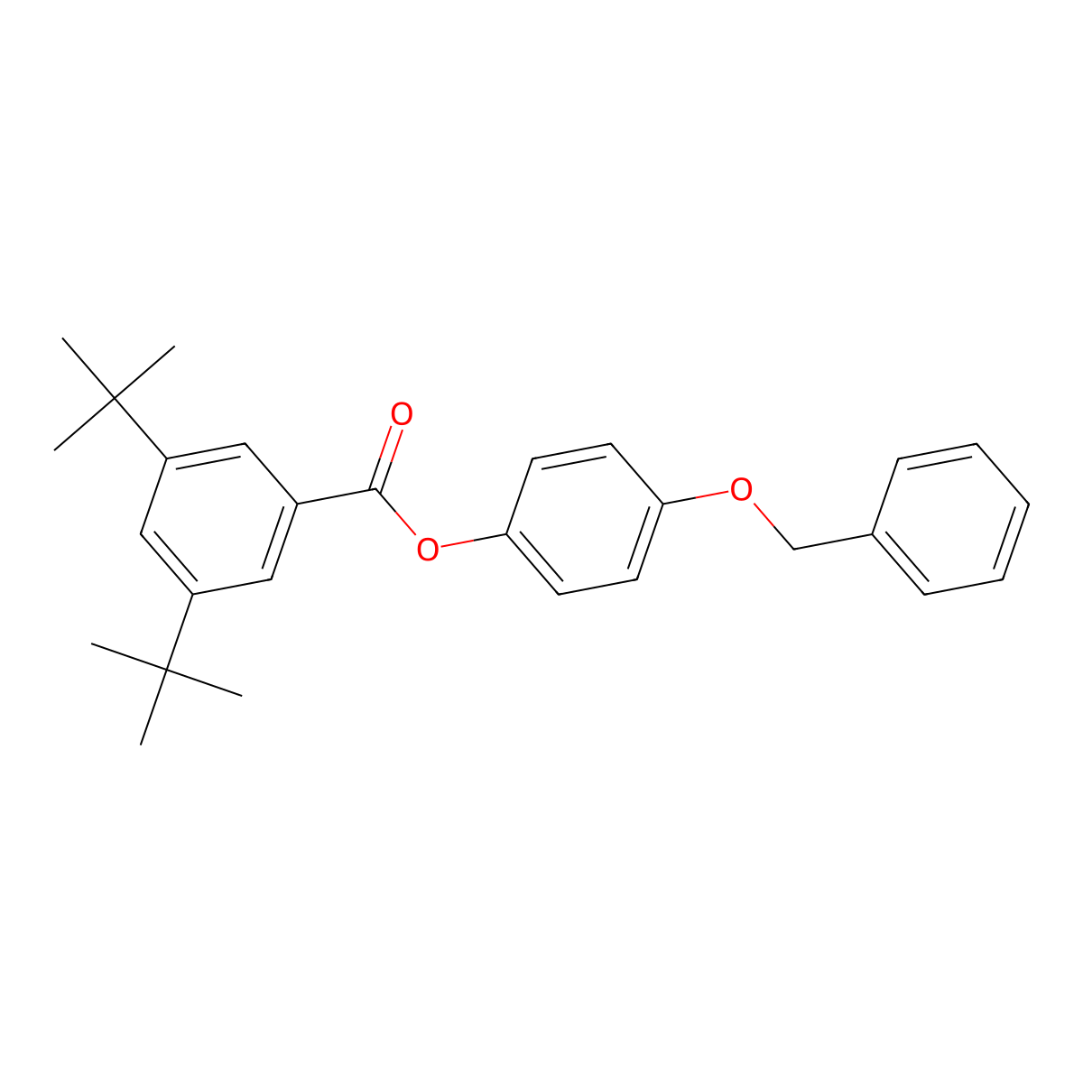 (4-Phenylmethoxyphenyl) 3,5-ditert-butylbenzoate molecular structure, CAS 313503-09-2
