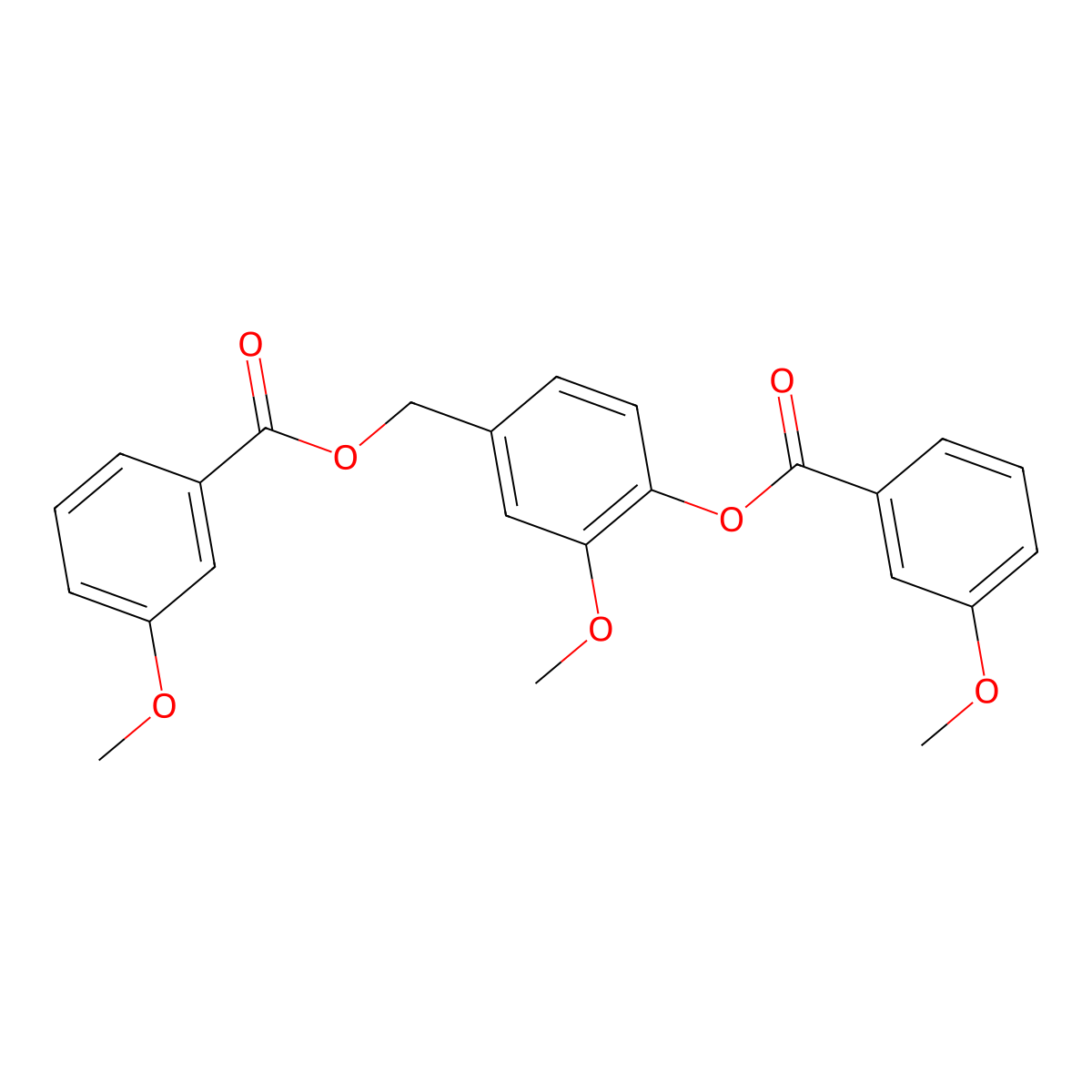 [3-Methoxy-4-(3-methoxybenzoyl)oxyphenyl]methyl 3-methoxybenzoate molecular structure, CAS 313503-10-5