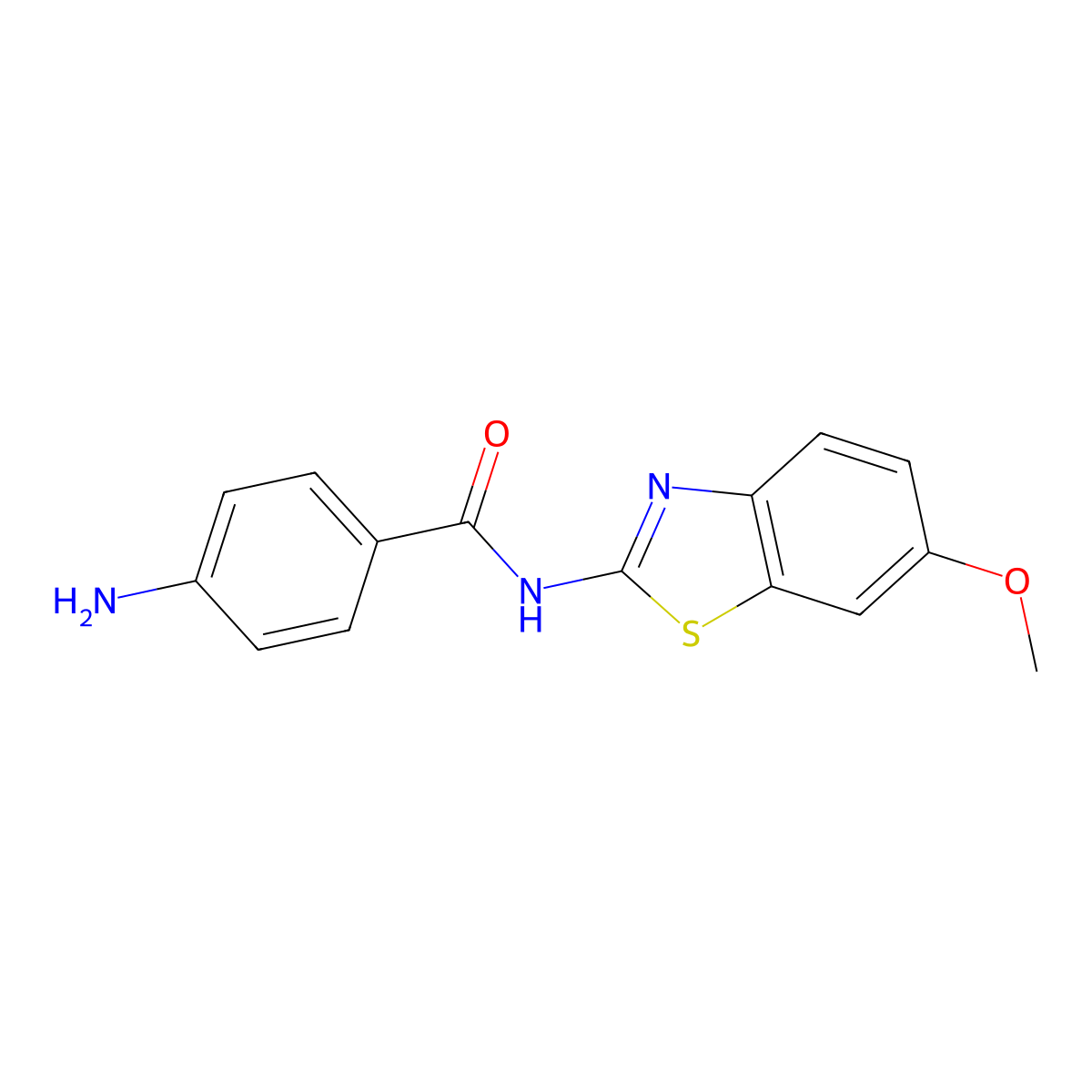 4-amino-N-(6-methoxy-1,3-benzothiazol-2-yl)benzamide molecular structure, CAS 313504-92-6