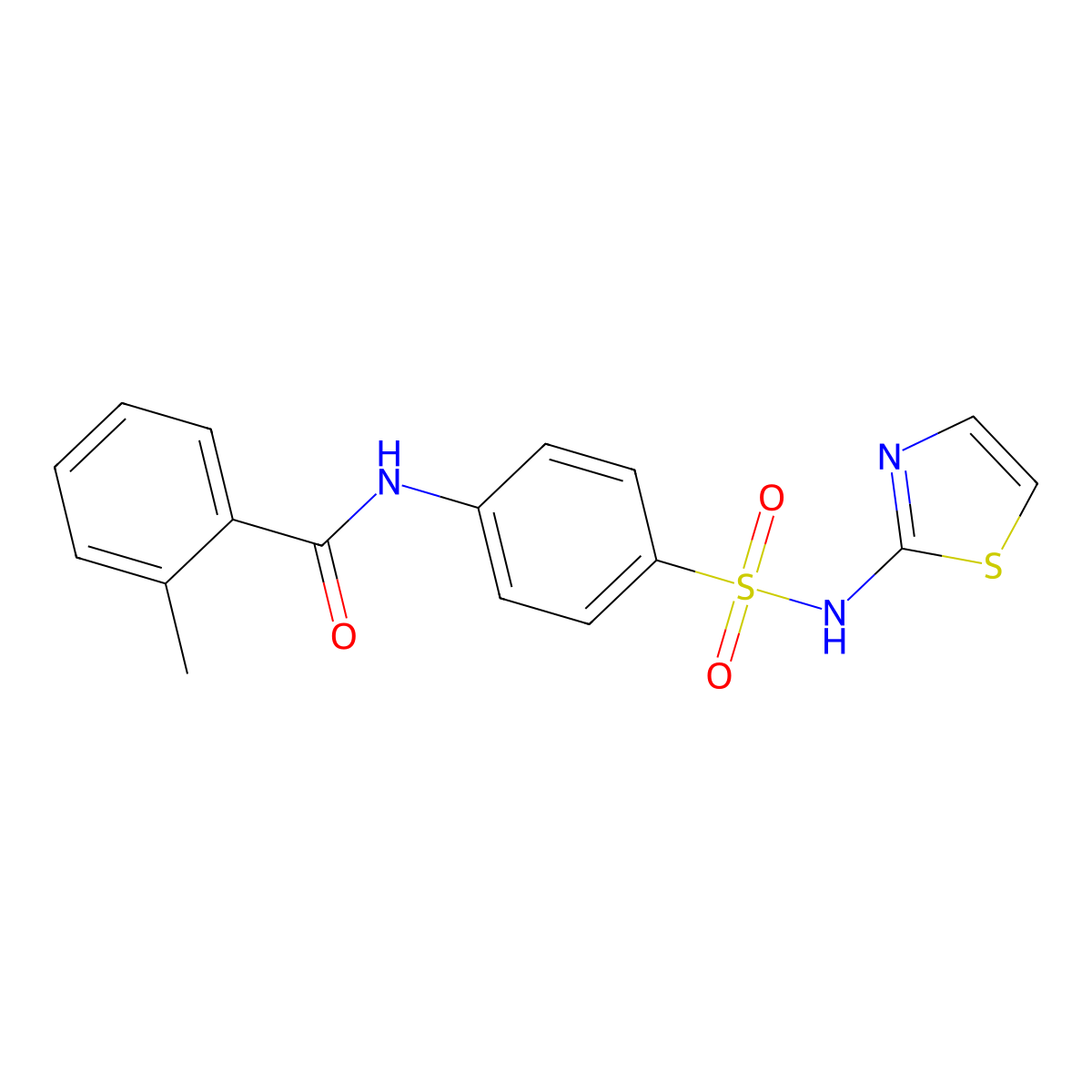 2-methyl-N-[4-(1,3-thiazol-2-ylsulfamoyl)phenyl]benzamide molecular structure, CAS 313505-53-2