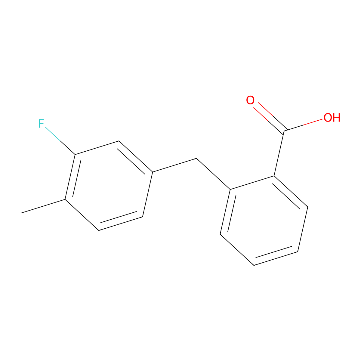 2-(3-Fluoro-4-methylbenzyl)benzoic acid molecular structure, CAS 313505-74-7