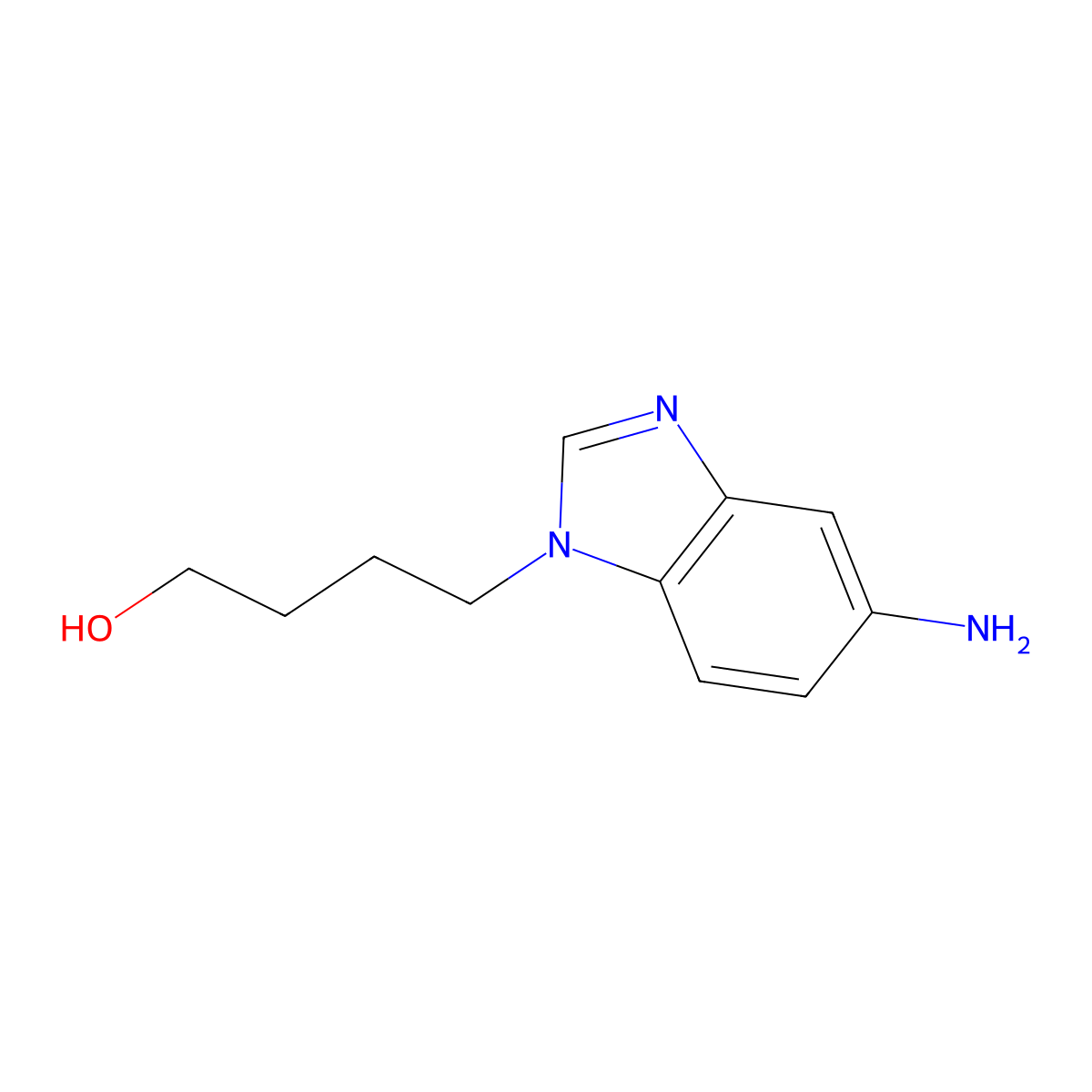4-(5-Amino-benzoimidazol-1-yl)-butan-1-ol molecular structure, CAS 313508-71-3