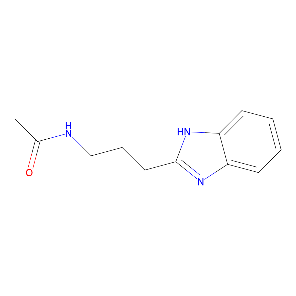 N-[3-(1H-1,3-benzodiazol-2-yl)propyl]acetamide molecular structure, CAS 313508-78-0