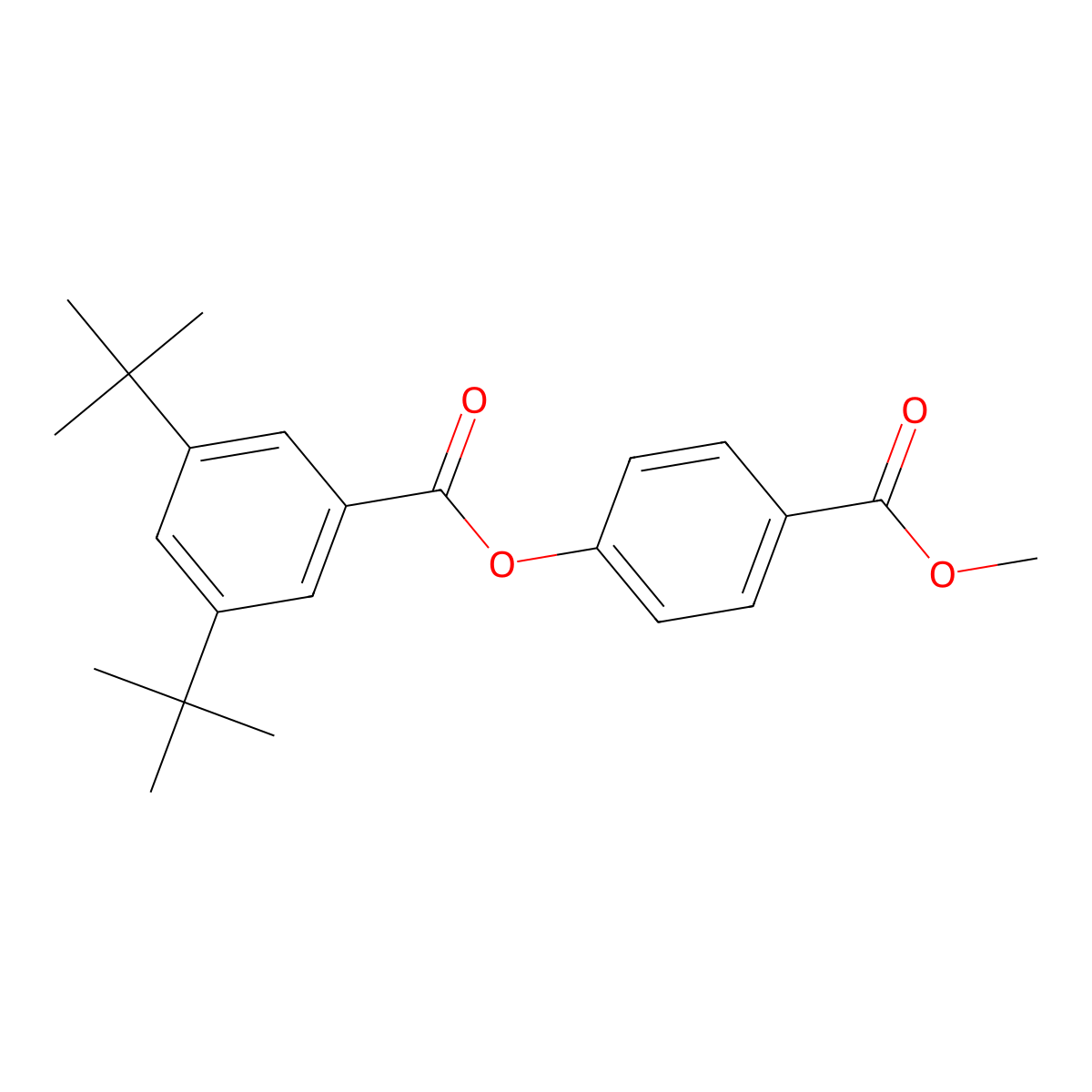 (4-Methoxycarbonylphenyl) 3,5-ditert-butylbenzoate molecular structure, CAS 313509-21-6