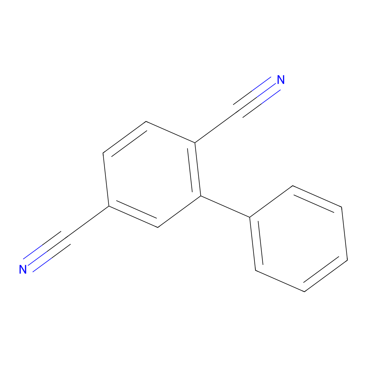 2-Phenylbenzene-1,4-dicarbonitrile molecular structure, CAS 313509-27-2