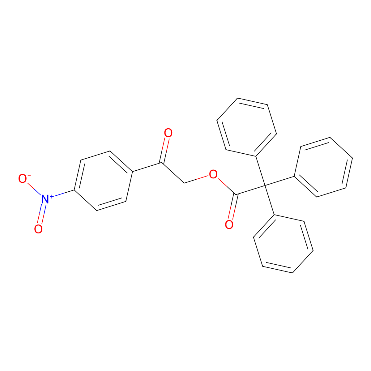 2-{4-Nitrophenyl}-2-oxoethyl triphenylacetate molecular structure, CAS 313509-28-3