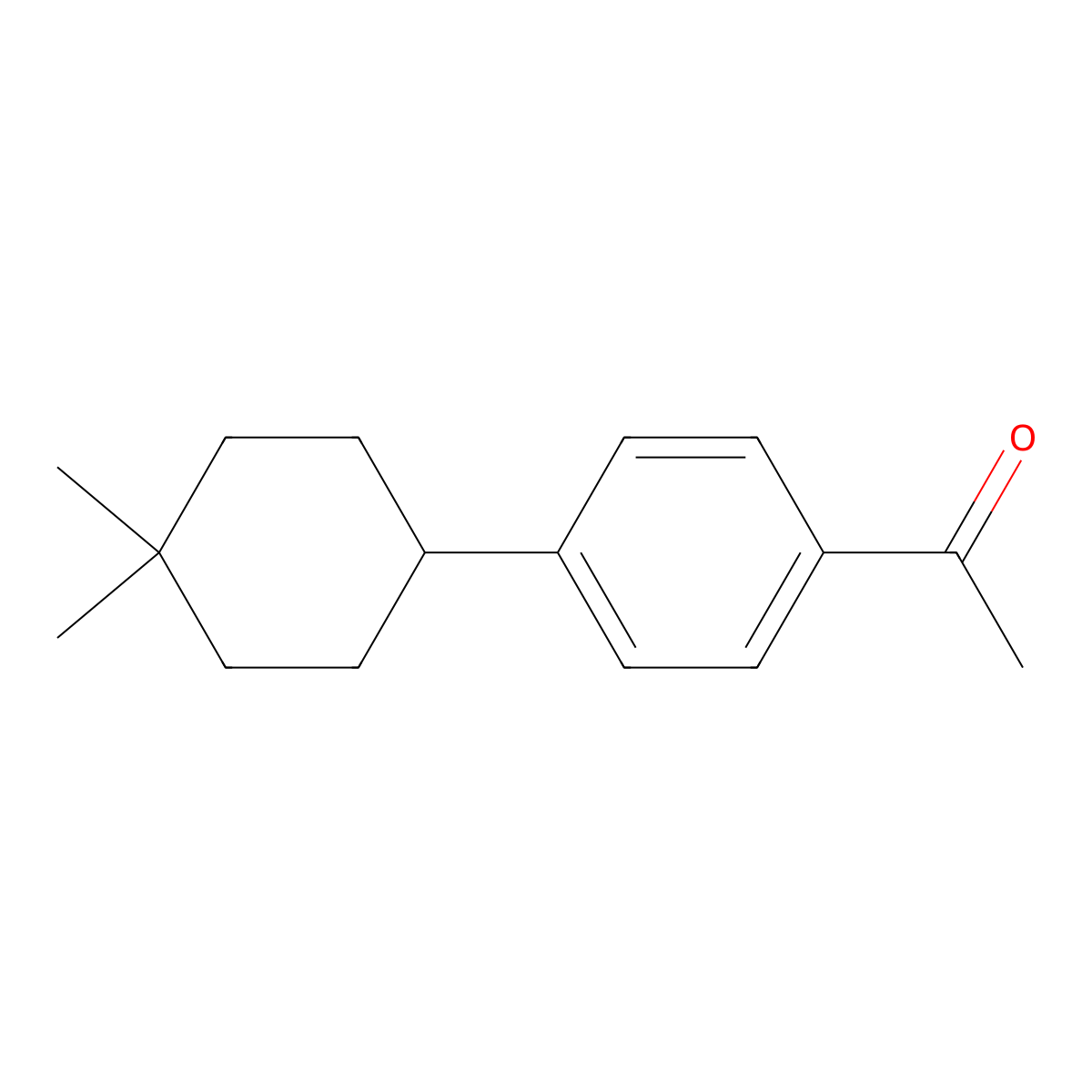 1-(4-(4,4-Dimethylcyclohexyl)phenyl)ethan-1-one molecular structure, CAS 313510-66-6
