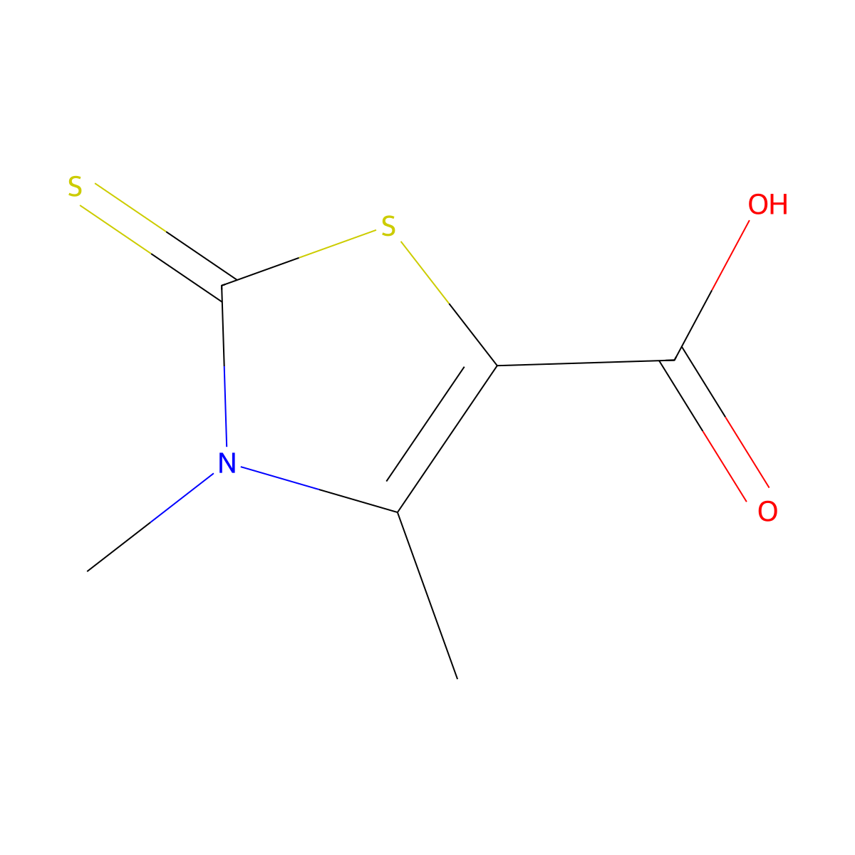 3,4-Dimethyl-2-thioxo-2,3-dihydrothiazole-5-carboxylic acid molecular structure, CAS 313514-01-1