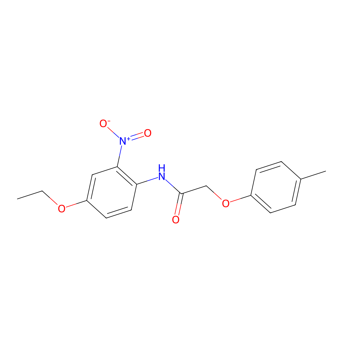 N-(4-ethoxy-2-nitrophenyl)-2-(4-methylphenoxy)acetamide molecular structure, CAS 313515-90-1