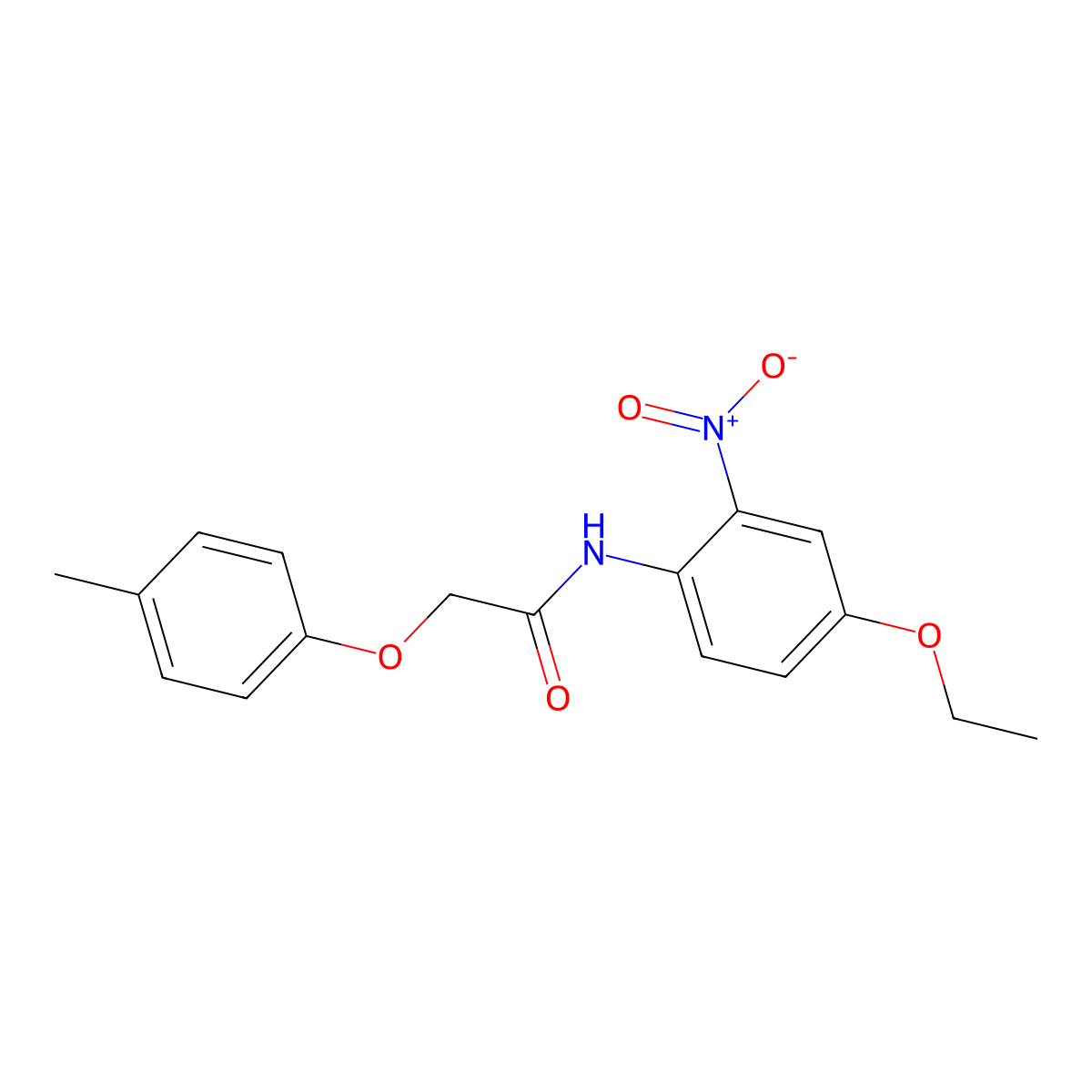 N-(4-ethoxy-2-nitrophenyl)-2-(4-methylphenoxy)acetamide molecular structure, CAS 313515-90-1