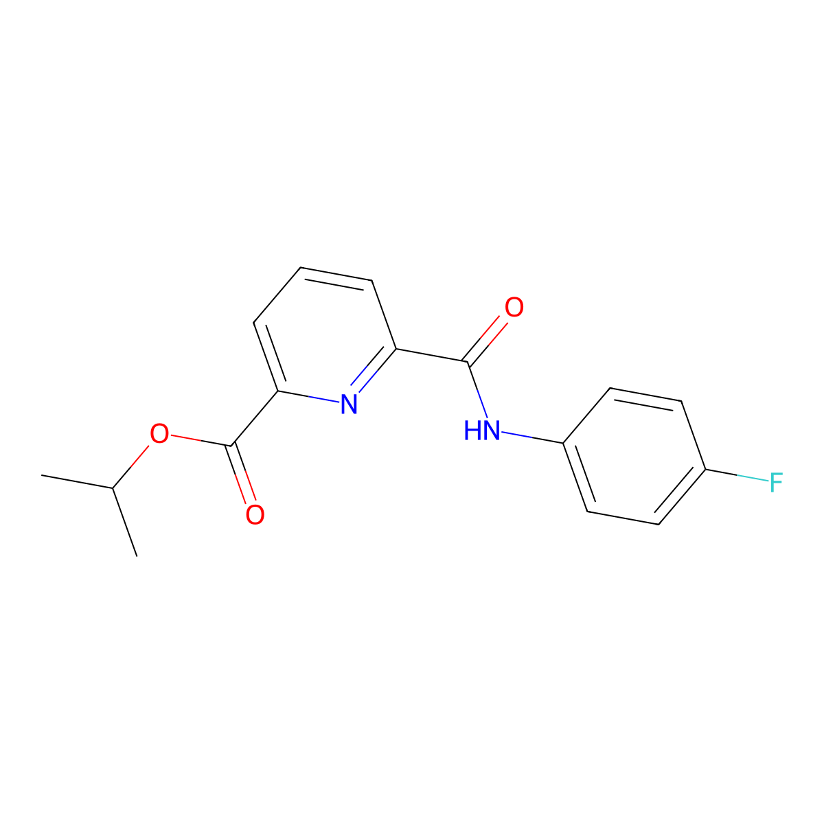 Propan-2-yl 6-[(4-fluorophenyl)carbamoyl]pyridine-2-carboxylate molecular structure, CAS 313516-11-9