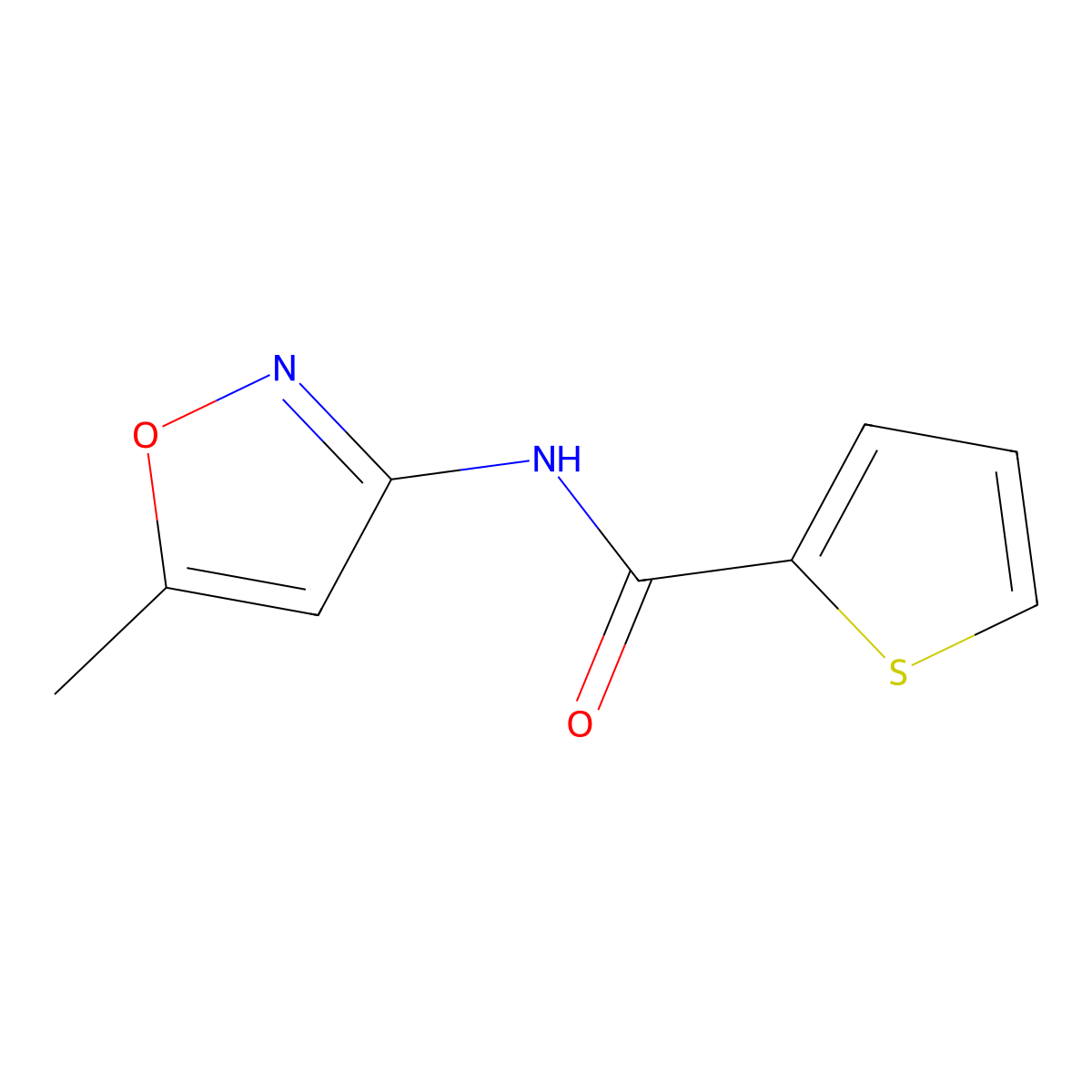 N-(5-Methyl-3-isoxazolyl)-2-thiophenecarboxamide molecular structure, CAS 313516-31-3