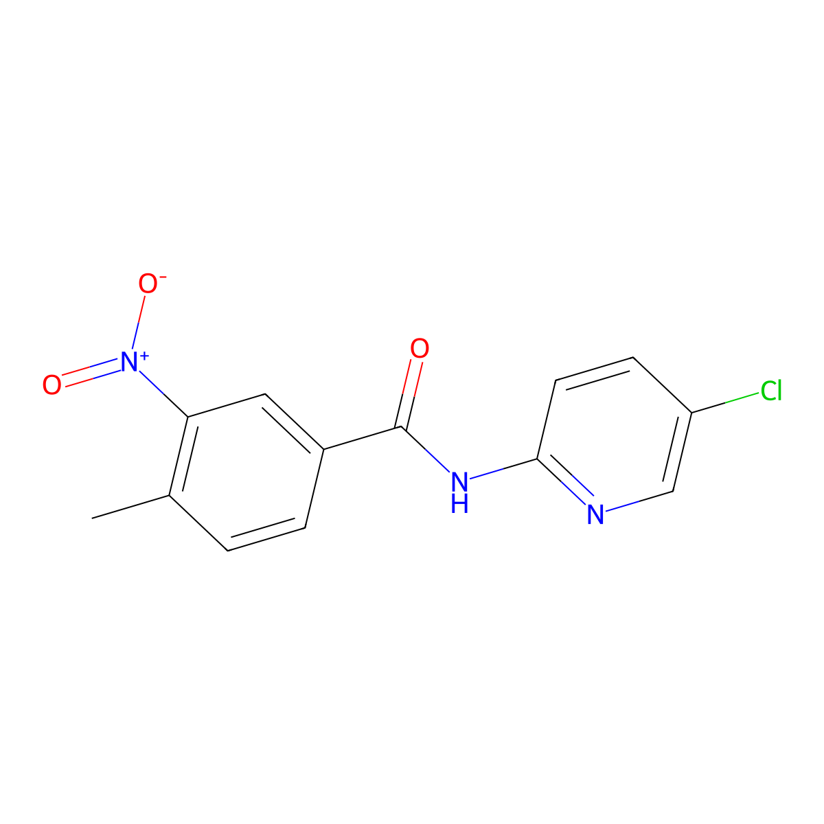 N-(5-chloropyridin-2-yl)-4-methyl-3-nitrobenzamide molecular structure, CAS 313516-49-3