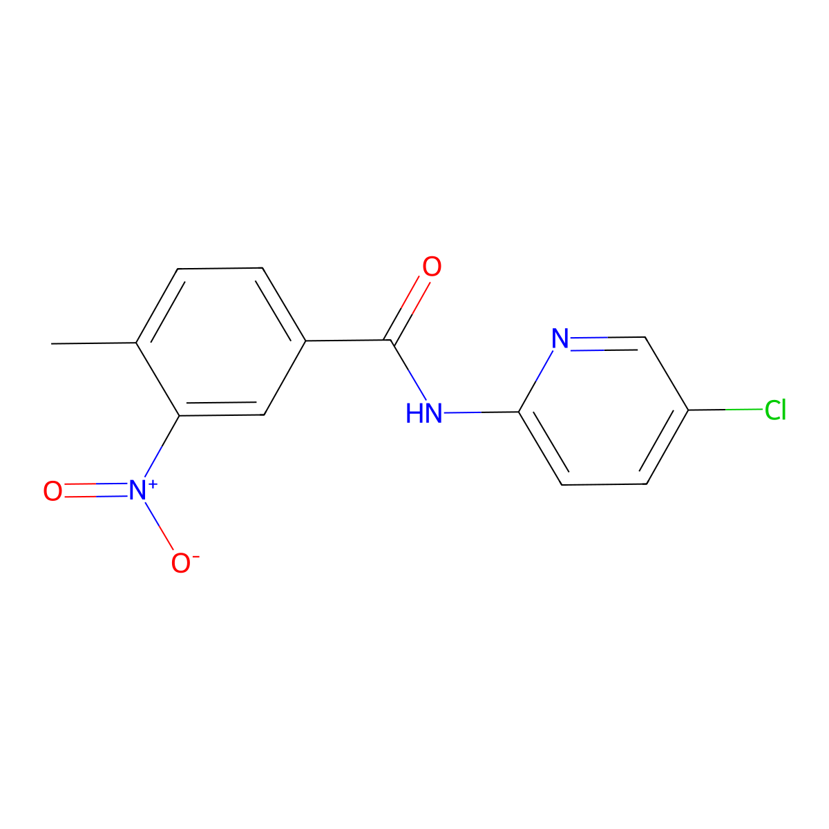 N-(5-chloropyridin-2-yl)-4-methyl-3-nitrobenzamide molecular structure, CAS 313516-49-3