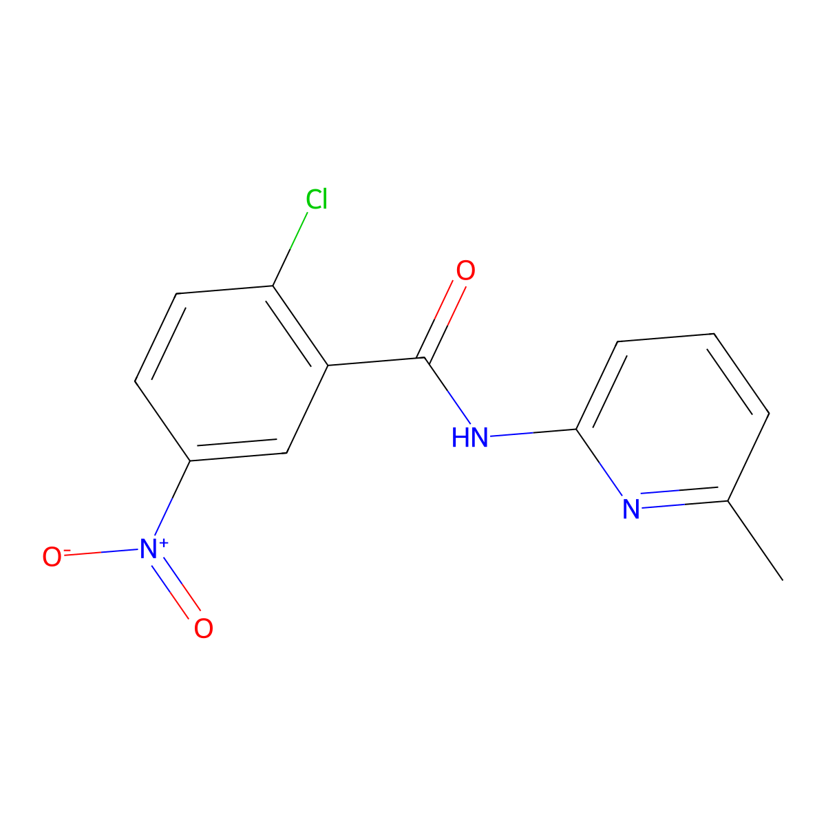 2-chloro-N-(6-methylpyridin-2-yl)-5-nitrobenzamide molecular structure, CAS 313516-62-0