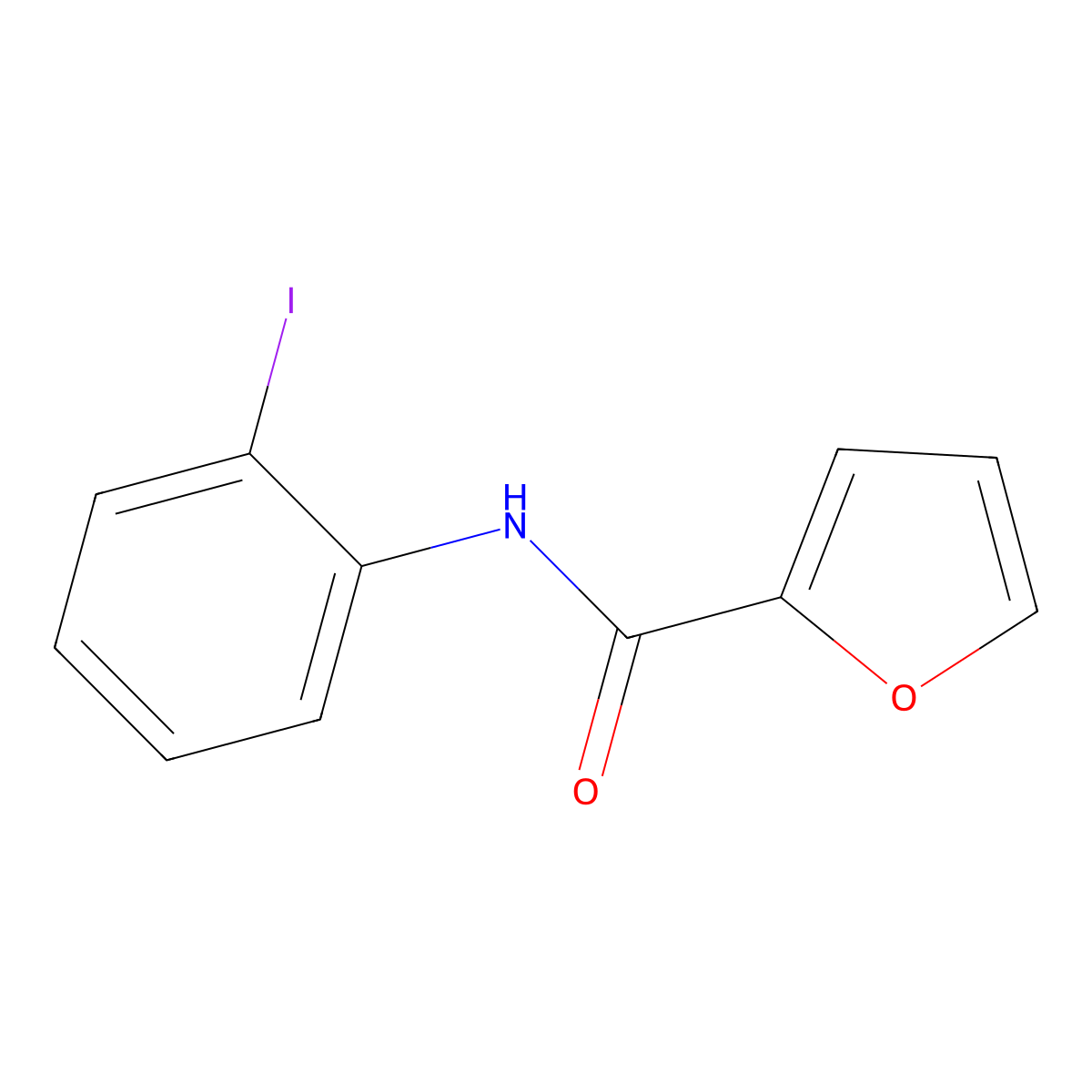 N-(2-iodophenyl)furan-2-carboxamide molecular structure, CAS 313517-04-3