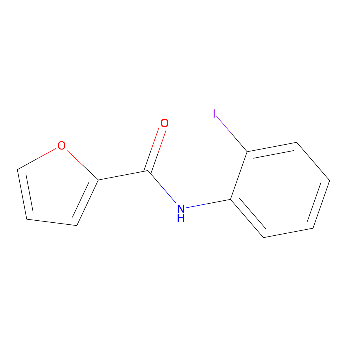 N-(2-iodophenyl)furan-2-carboxamide molecular structure, CAS 313517-04-3