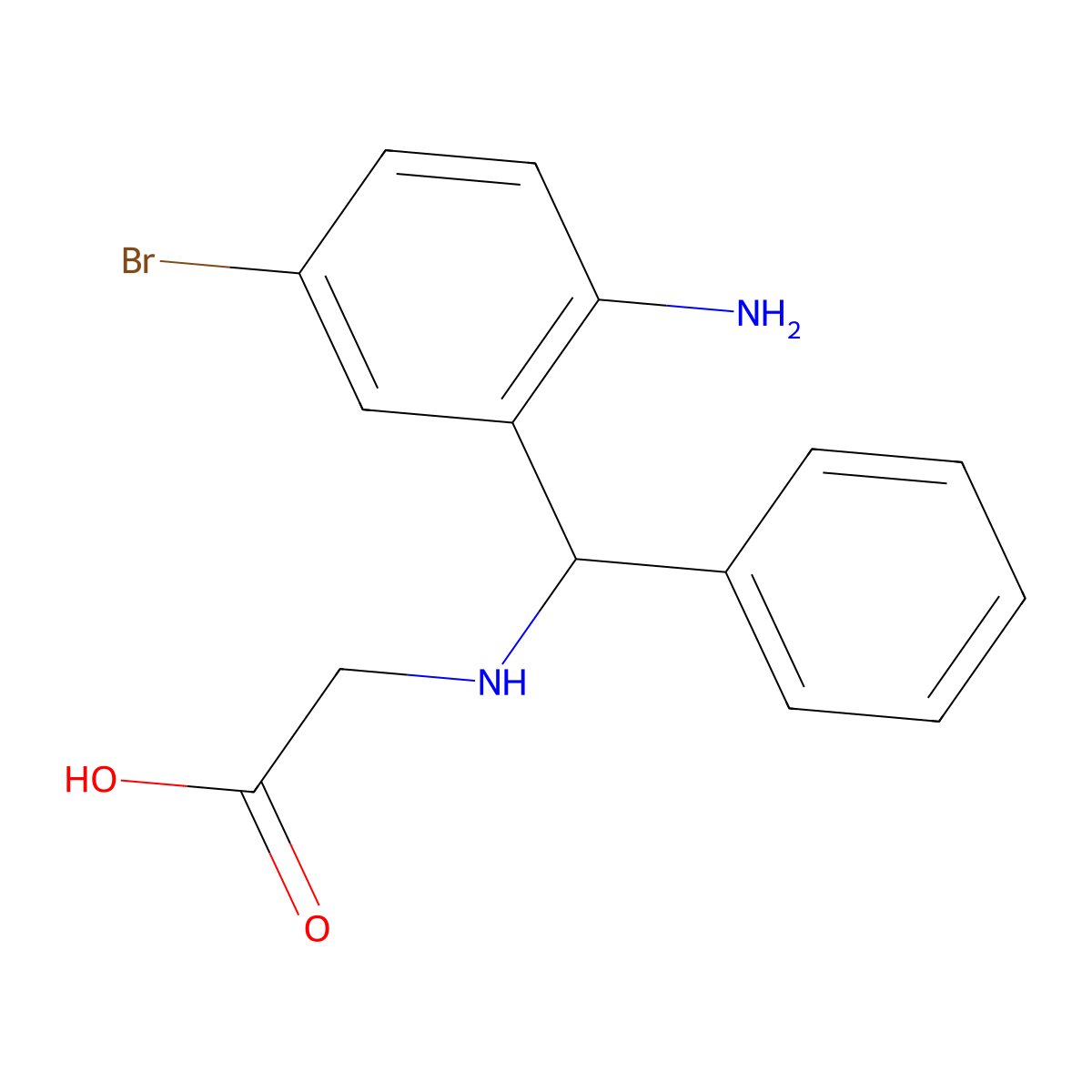 N-[(2-amino-5-bromophenyl)(phenyl)methyl]glycine molecular structure, CAS 313517-72-5