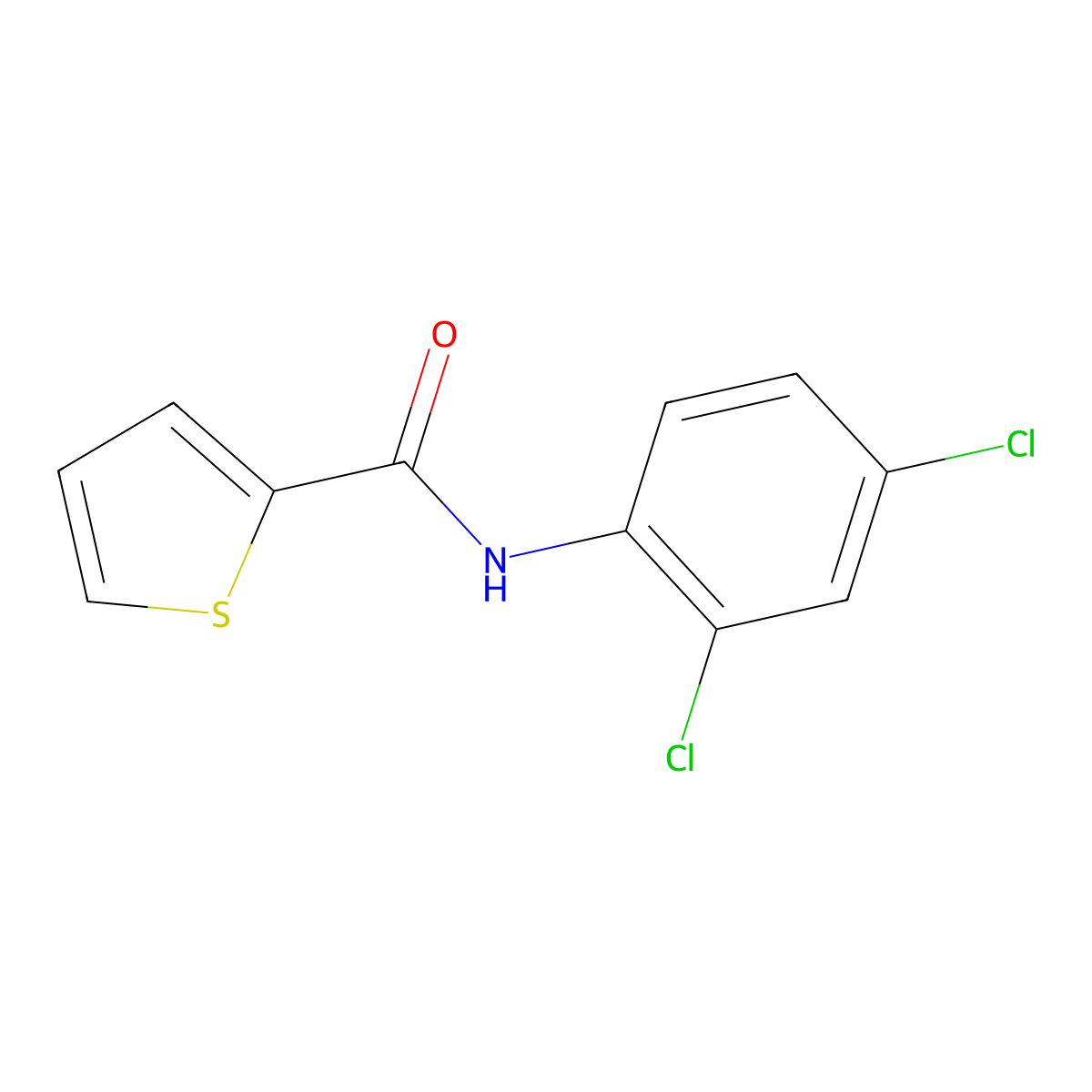 N-(2,4-dichlorophenyl)thiophene-2-carboxamide molecular structure, CAS 313517-84-9