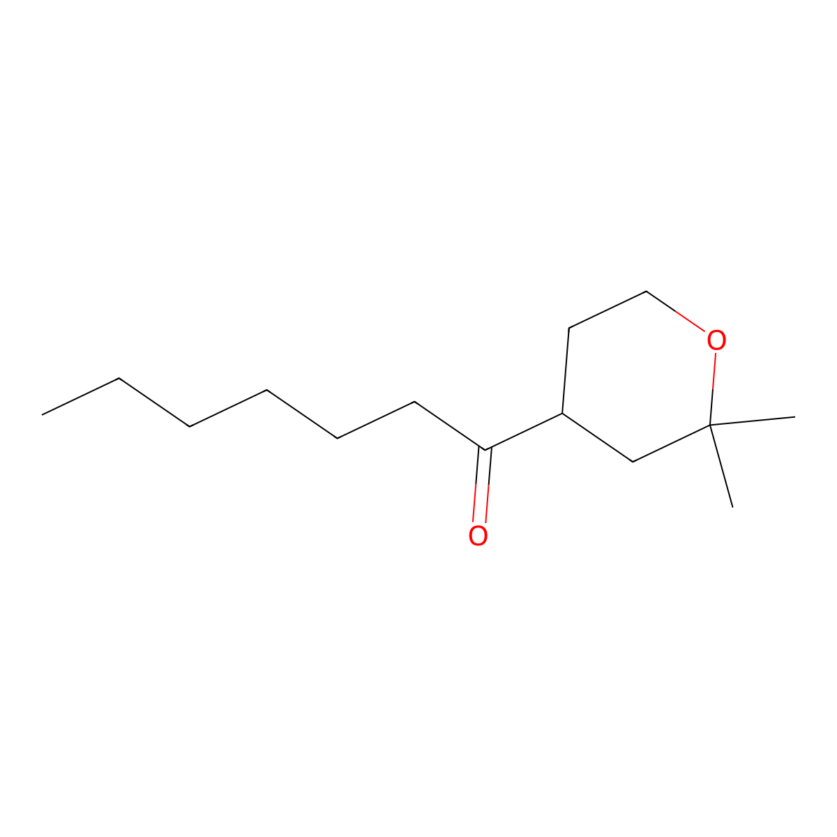 1-(2,2-dimethyltetrahydro-2H-pyran-4-yl)heptan-1-one molecular structure, CAS 313518-05-7