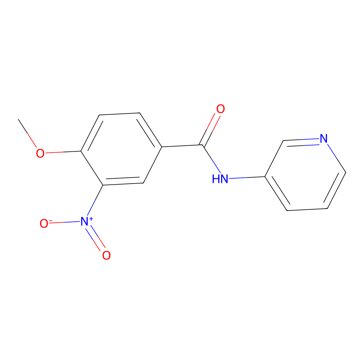 4-methoxy-3-nitro-N-pyridin-3-ylbenzamide molecular structure, CAS 313518-14-8
