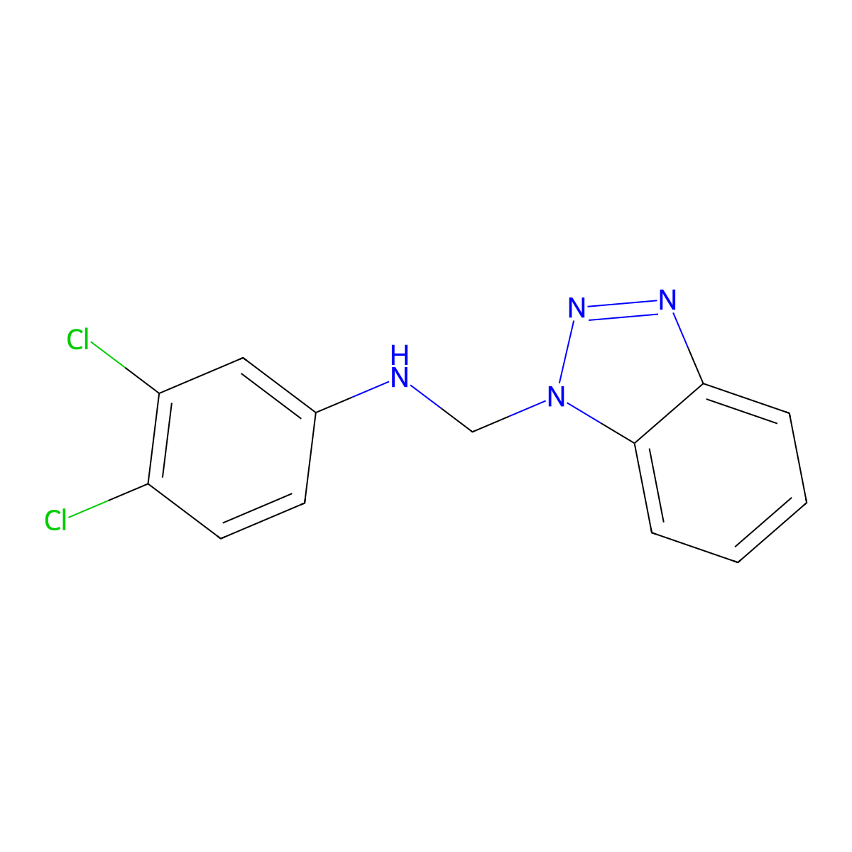 N-(1H-1,2,3-benzotriazol-1-ylmethyl)-3,4-dichloroaniline molecular structure, CAS 313518-19-3