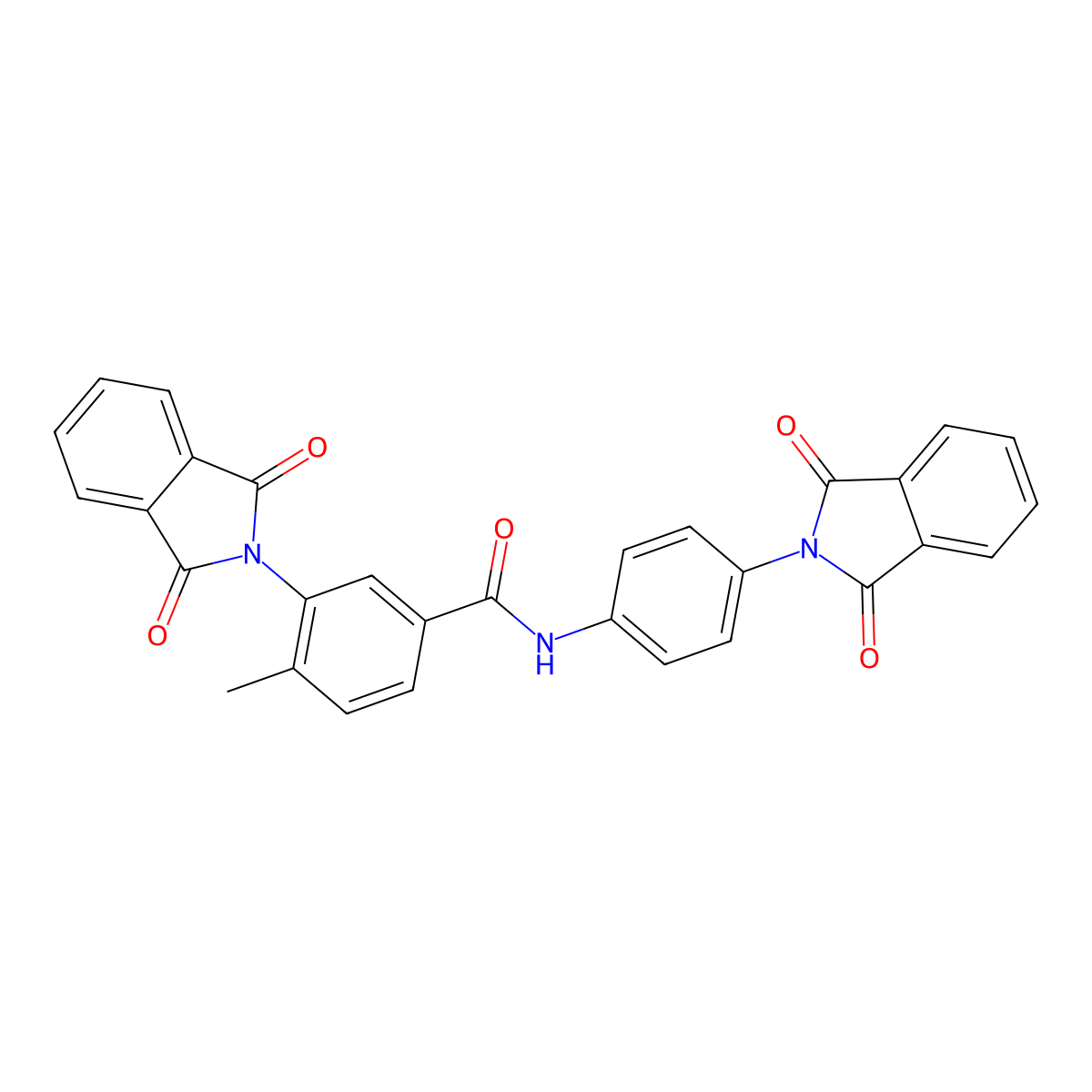 3-(1,3-dioxoisoindol-2-yl)-N-[4-(1,3-dioxoisoindol-2-yl)phenyl]-4-methylbenzamide molecular structure, CAS 313518-47-7