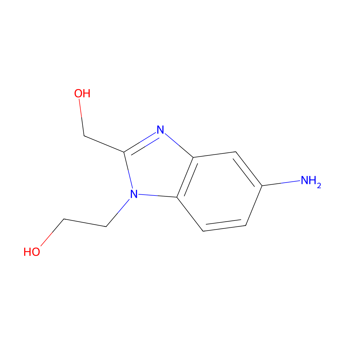 2-[5-Amino-2-(hydroxymethyl)benzimidazol-1-yl]ethanol molecular structure, CAS 313518-73-9
