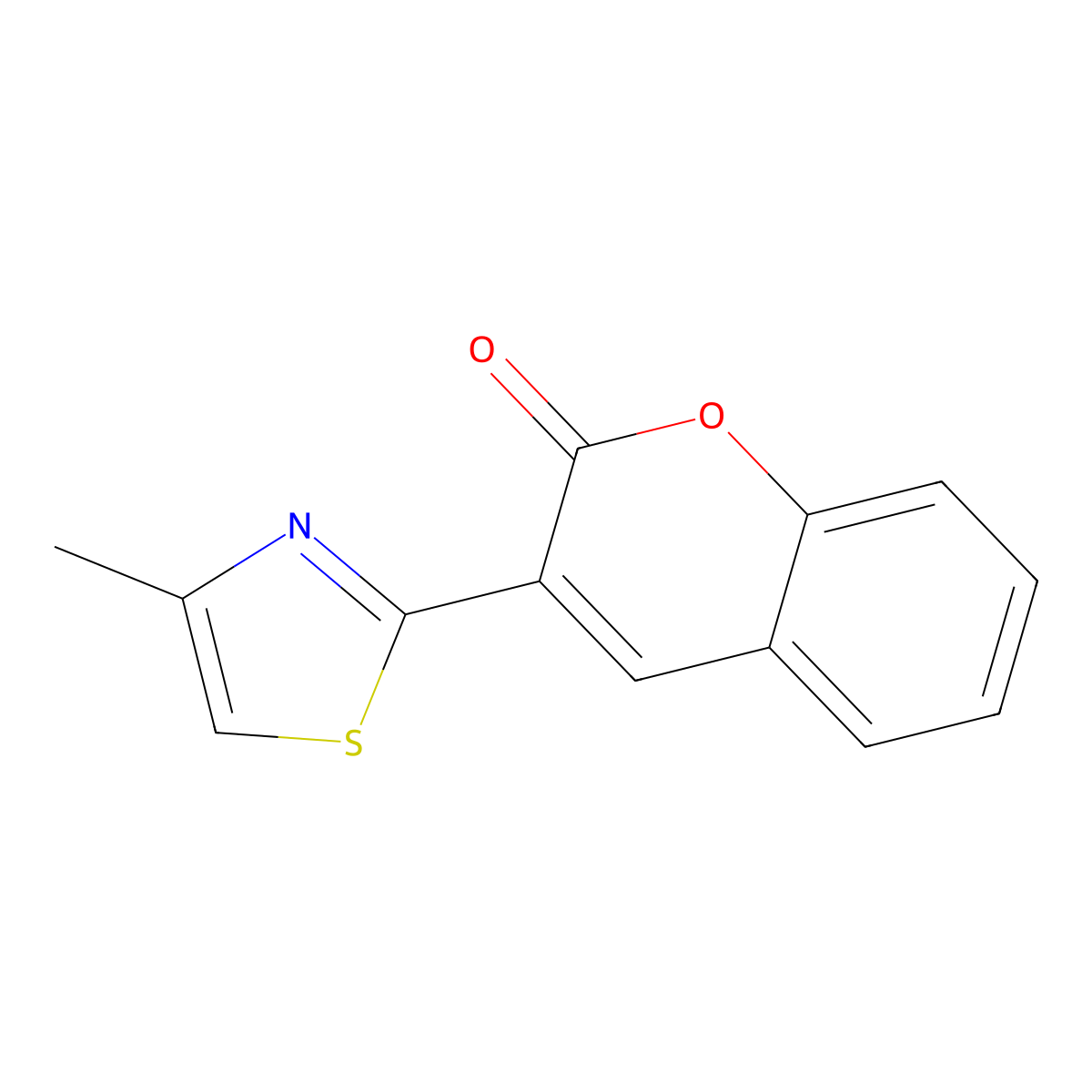3-(4-methylthiazol-2-yl)-2H-chromen-2-one molecular structure, CAS 313519-49-2
