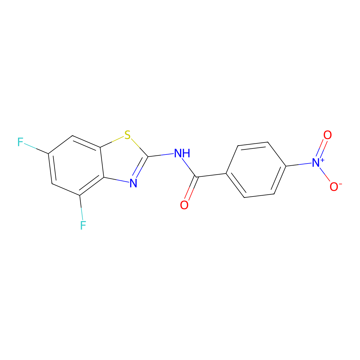 N-(4,6-difluorobenzo[d]thiazol-2-yl)-4-nitrobenzamide molecular structure, CAS 313520-81-9