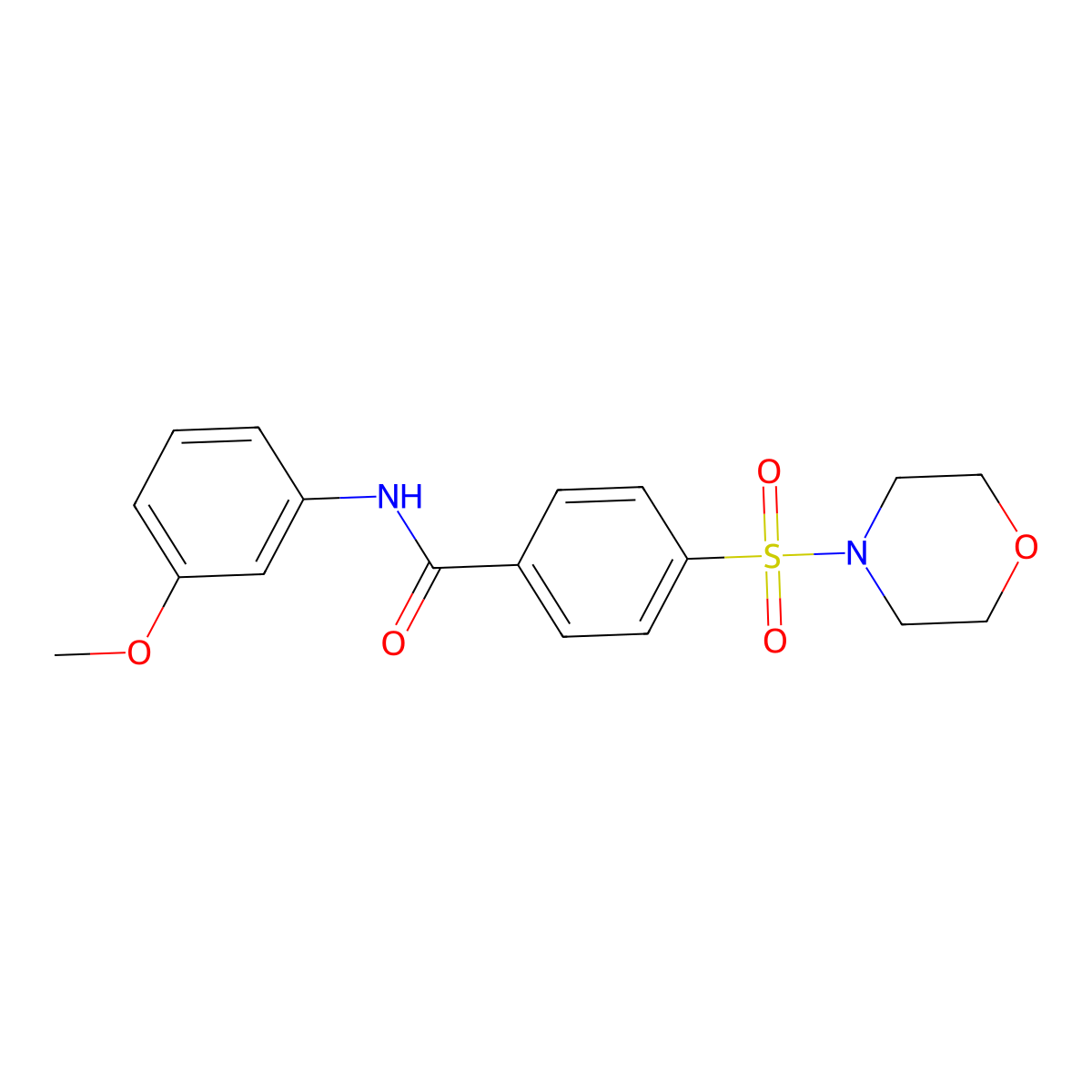 N-(3-methoxyphenyl)-4-(morpholinosulfonyl)benzamide molecular structure, CAS 313520-83-1