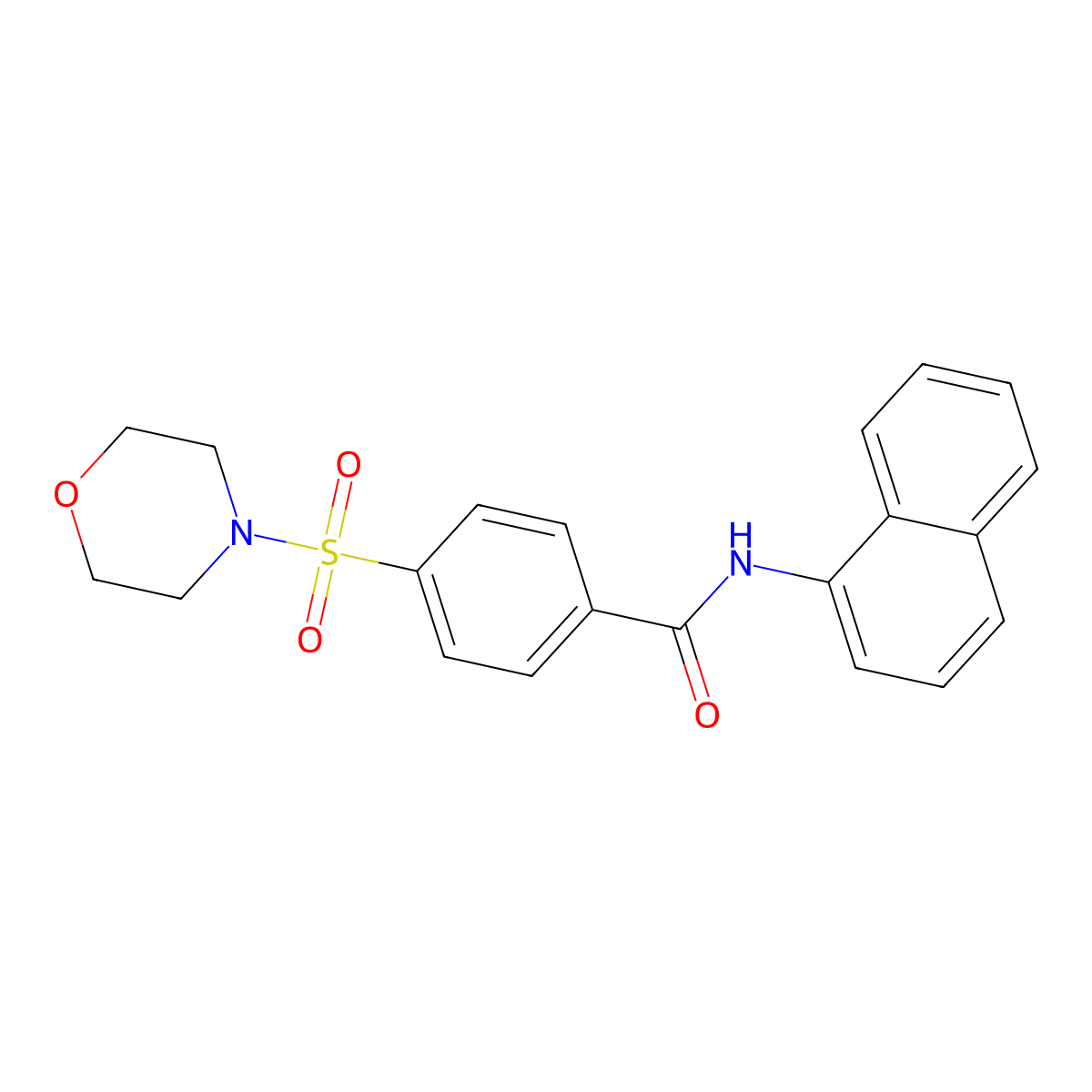 4-morpholin-4-ylsulfonyl-N-naphthalen-1-ylbenzamide molecular structure, CAS 313520-91-1