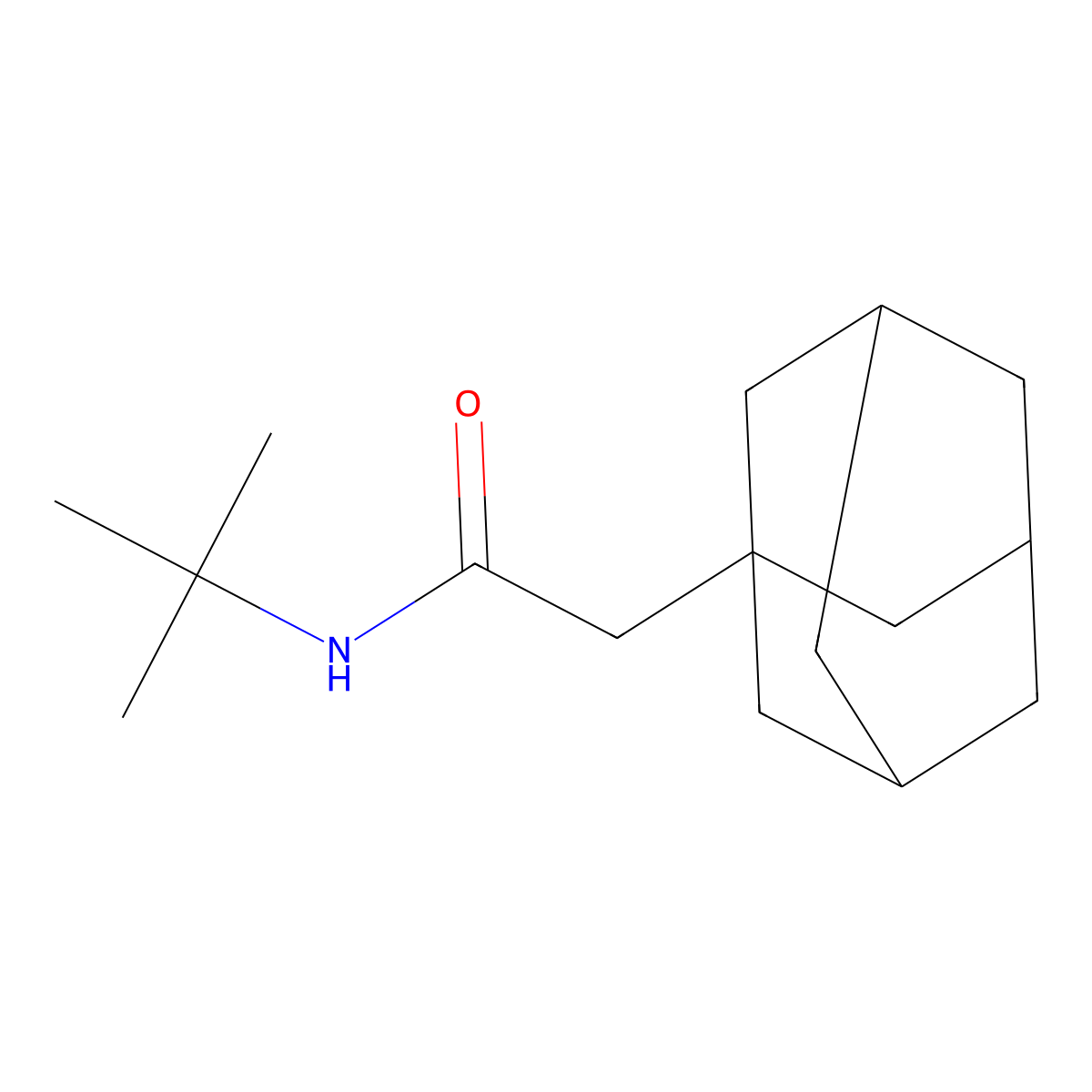 2-(adamantan-1-yl)-N-tert-butylacetamide molecular structure, CAS 313521-25-4