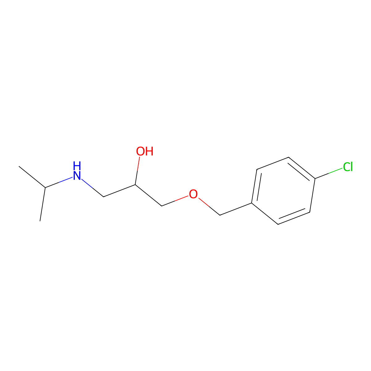 {3-[(4-Chlorophenyl)methoxy]-2-hydroxypropyl}(propan-2-yl)amine molecular structure, CAS 313521-27-6