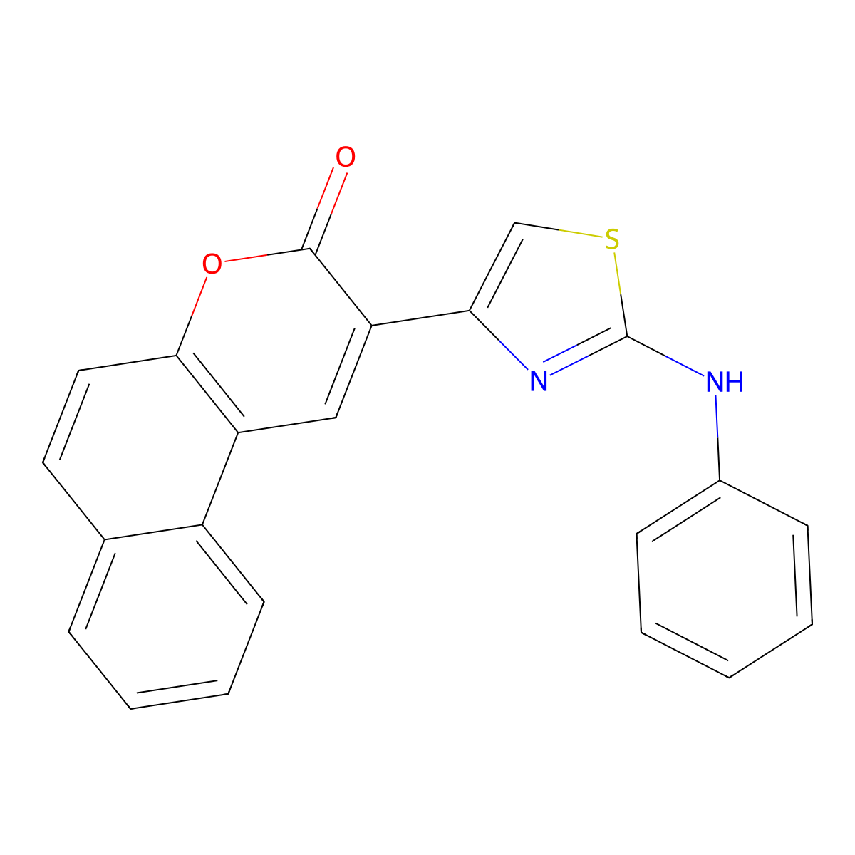2-[2-(phenylamino)-1,3-thiazol-4-yl]-3H-benzo[f]chromen-3-one molecular structure, CAS 313521-33-4