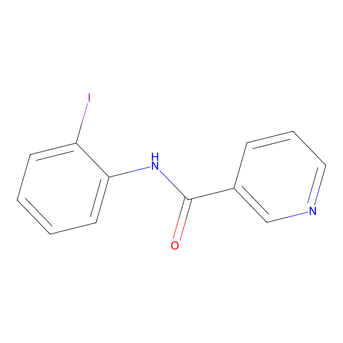 N-(2-iodophenyl)pyridine-3-carboxamide molecular structure, CAS 313521-59-4