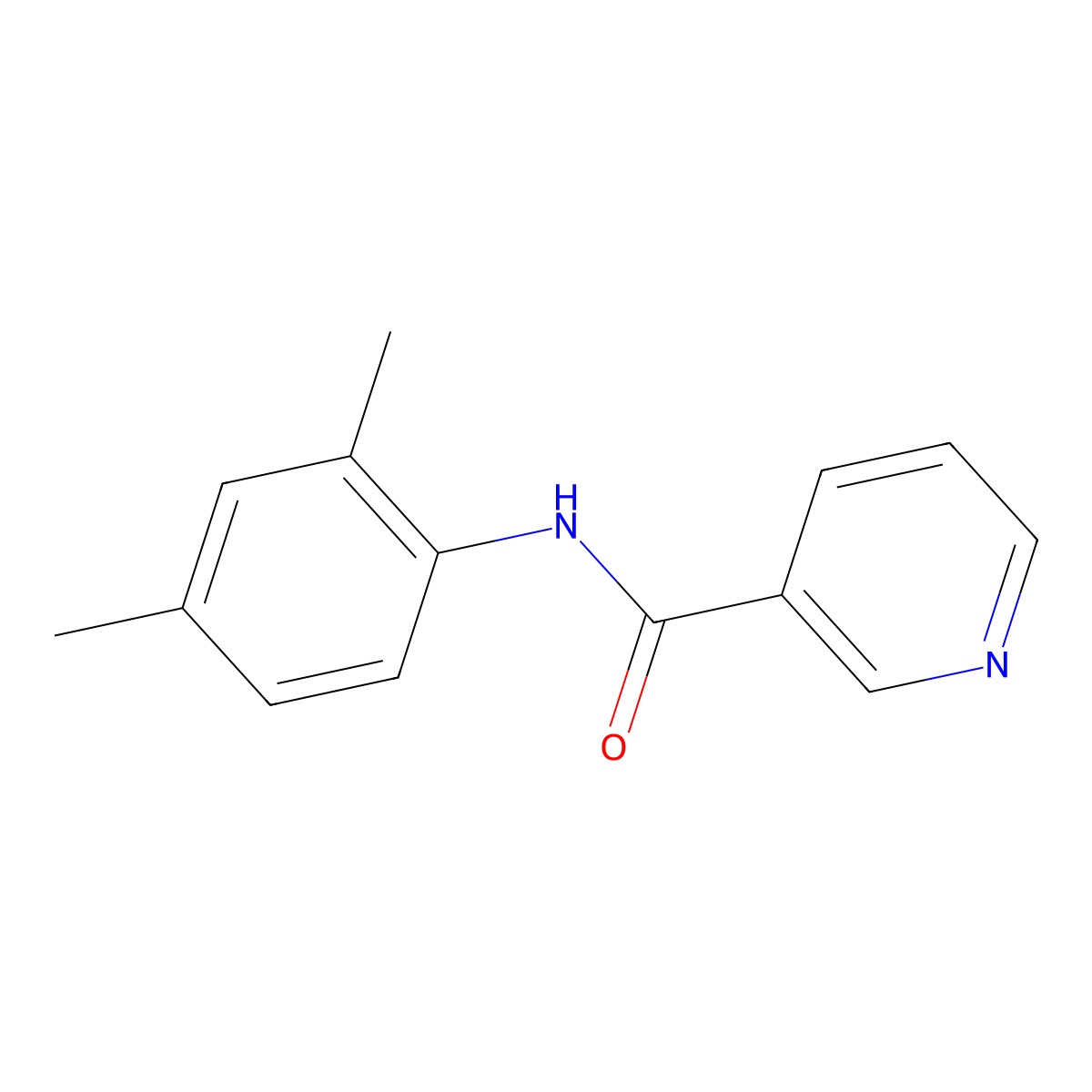 N-(2,4-dimethylphenyl)pyridine-3-carboxamide molecular structure, CAS 313521-62-9