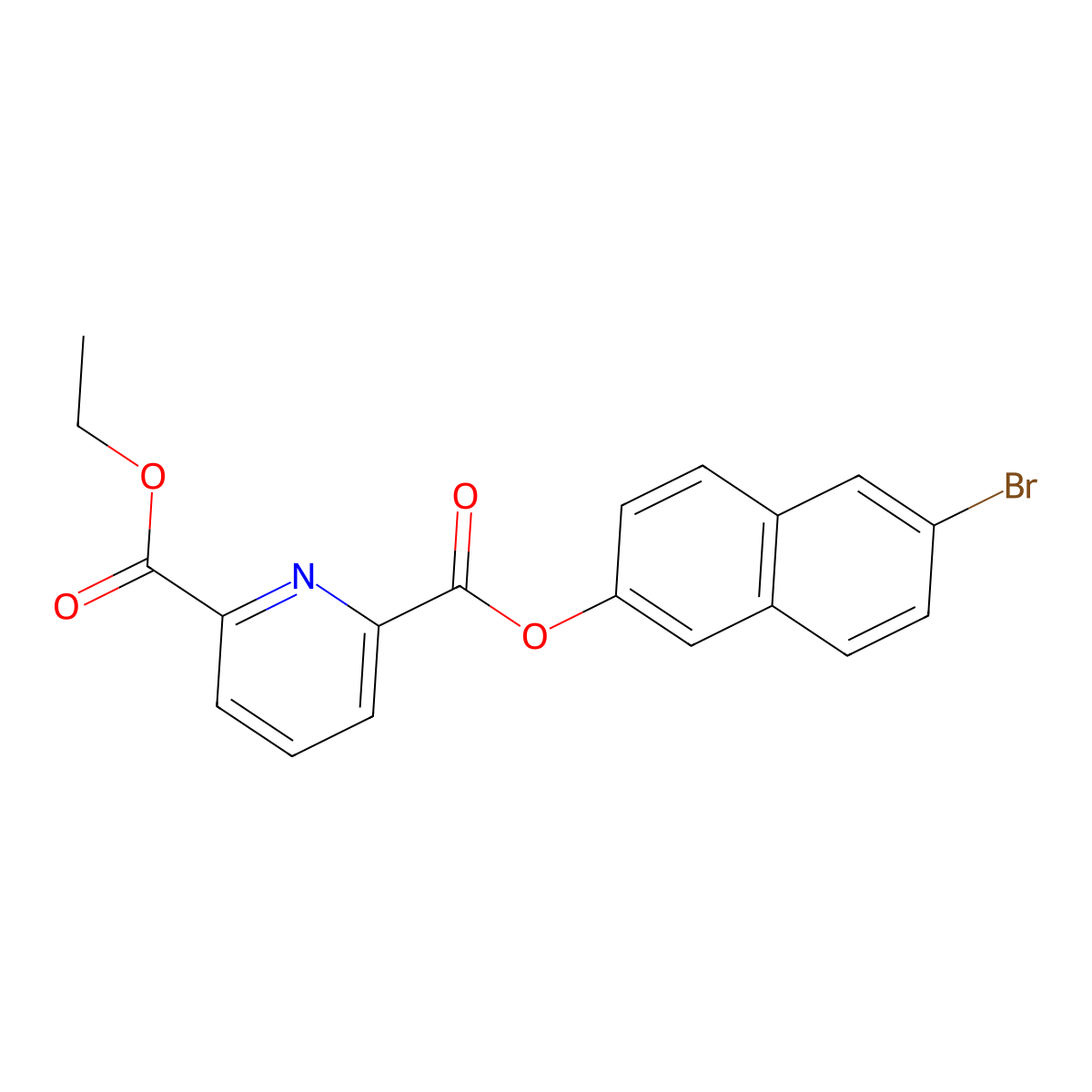 2-(6-Bromonaphthalen-2-yl) 6-ethyl pyridine-2,6-dicarboxylate molecular structure, CAS 313521-82-3