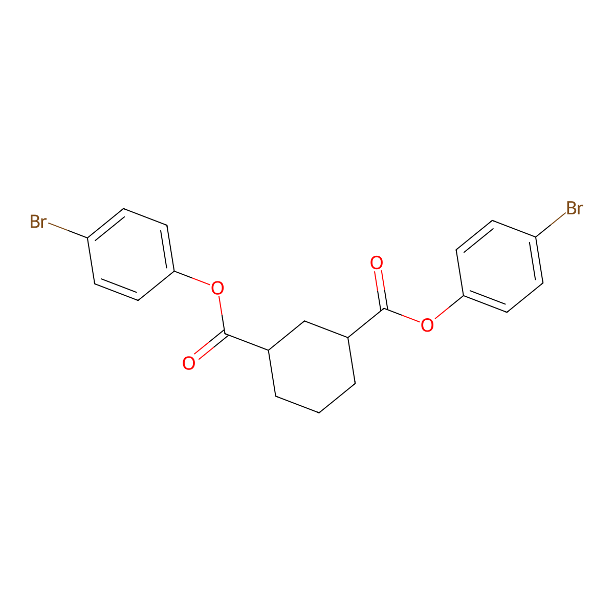 Bis(4-bromophenyl) cyclohexane-1,3-dicarboxylate molecular structure, CAS 313523-47-6