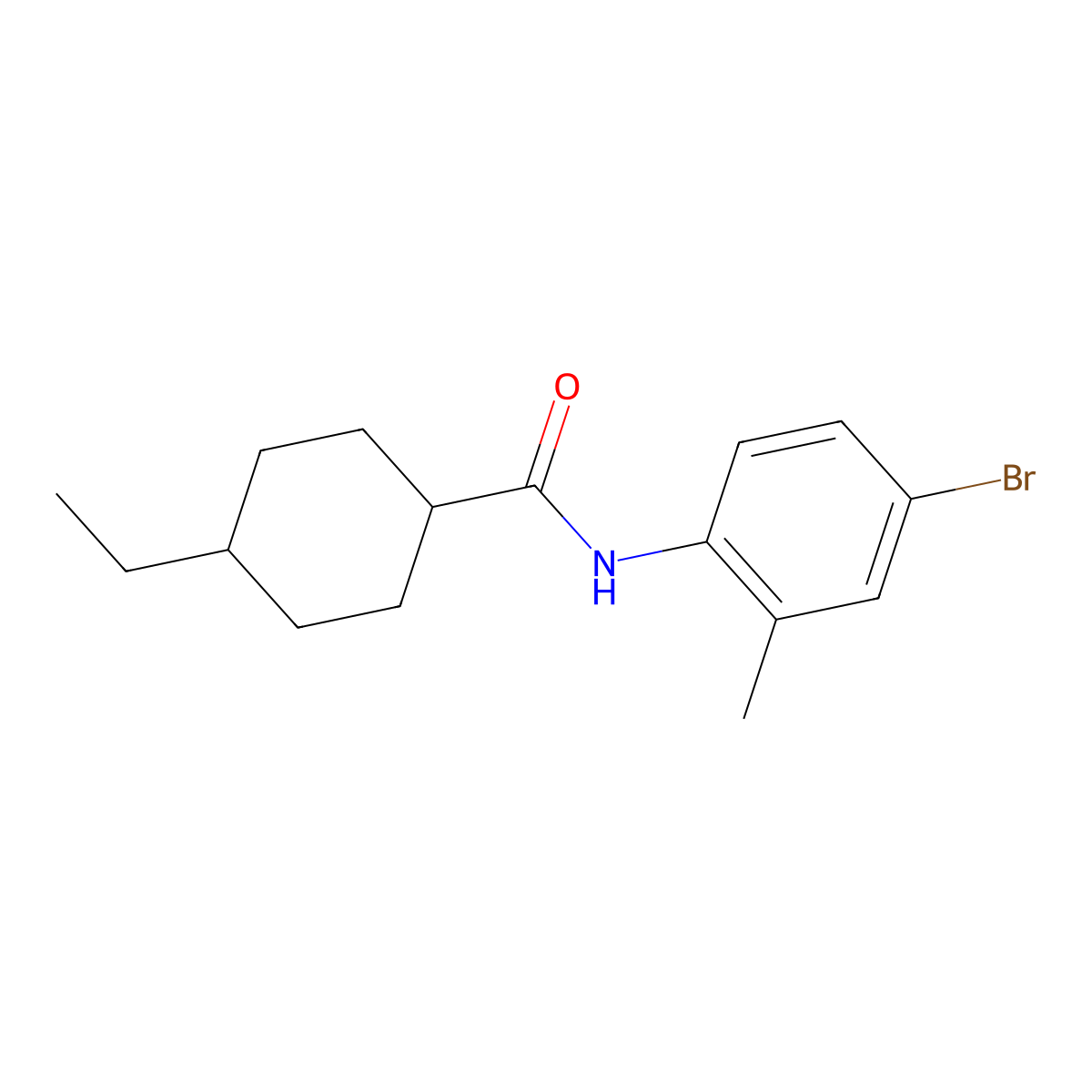 N-(4-bromo-2-methylphenyl)-4-ethylcyclohexanecarboxamide molecular structure, CAS 313523-55-6