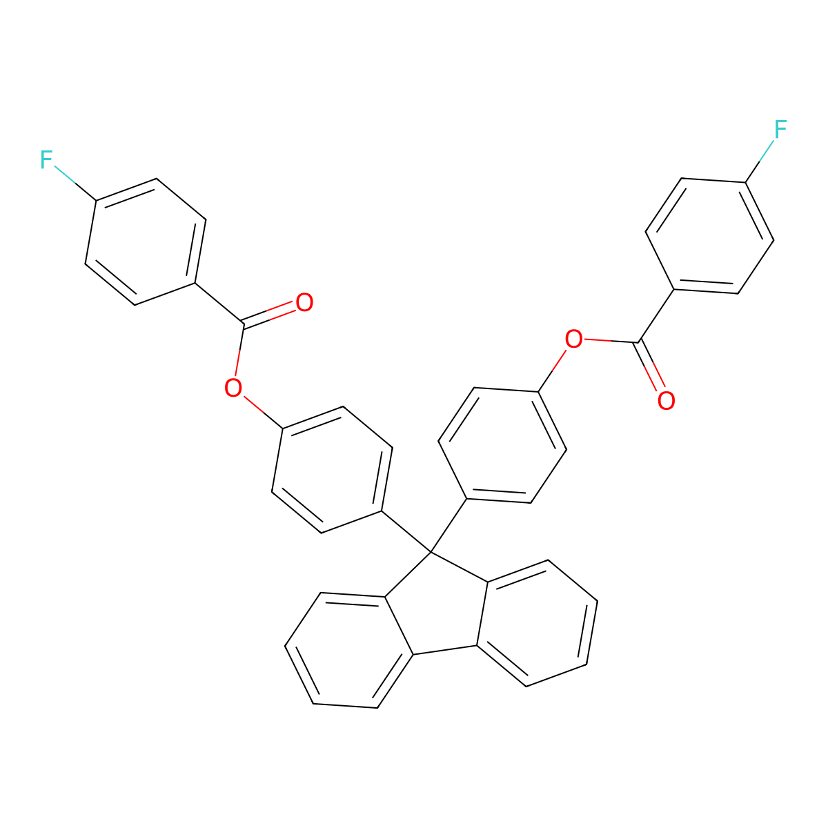 [4-[9-[4-(4-Fluorobenzoyl)oxyphenyl]fluoren-9-yl]phenyl] 4-fluorobenzoate molecular structure, CAS 313523-75-0