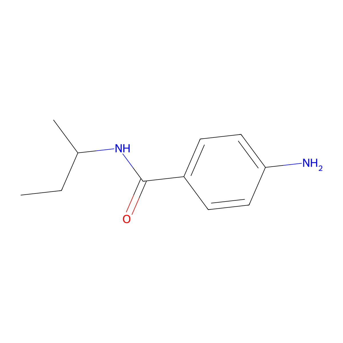 4-amino-N-(butan-2-yl)benzamide molecular structure, CAS 313524-32-2