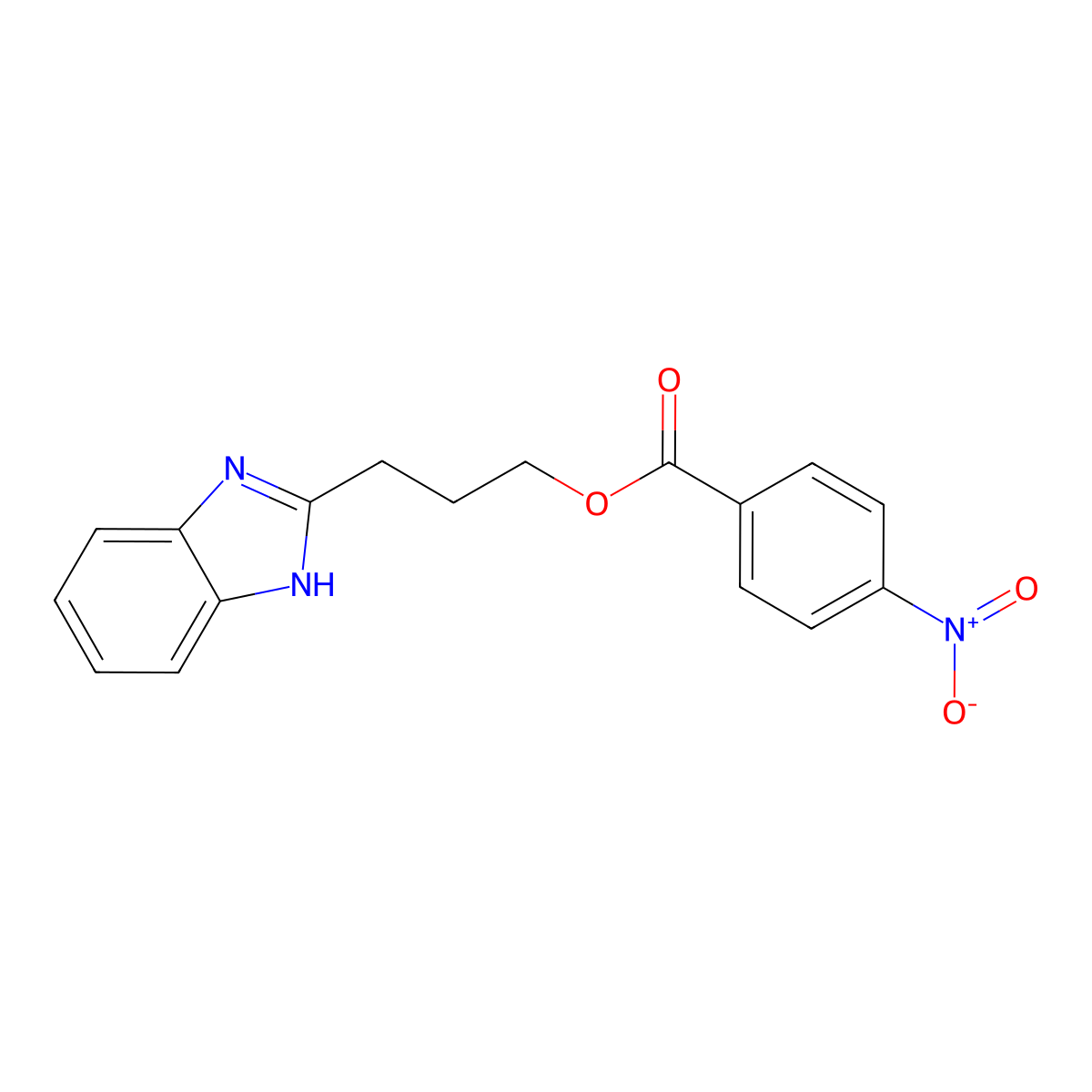 3-(1H-benzimidazol-2-yl)propyl 4-nitrobenzoate molecular structure, CAS 313524-34-4