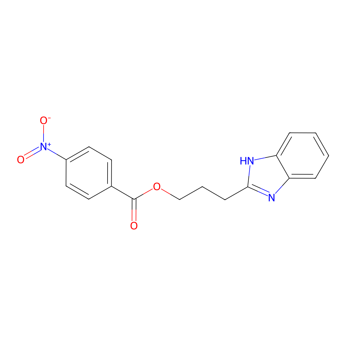 3-(1H-benzimidazol-2-yl)propyl 4-nitrobenzoate molecular structure, CAS 313524-34-4