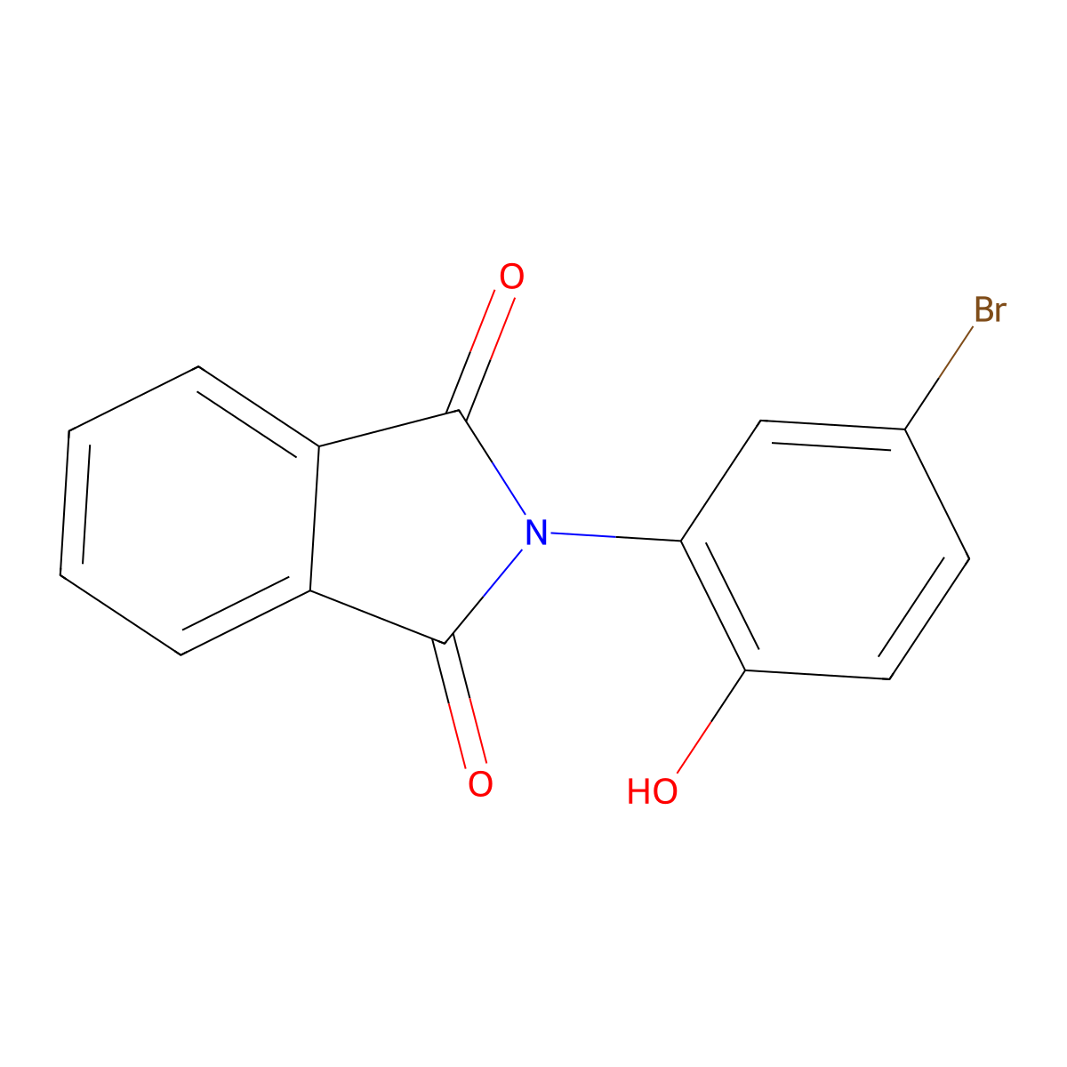 2-(5-bromo-2-hydroxyphenyl)-1H-isoindole-1,3(2H)-dione molecular structure, CAS 313524-83-3
