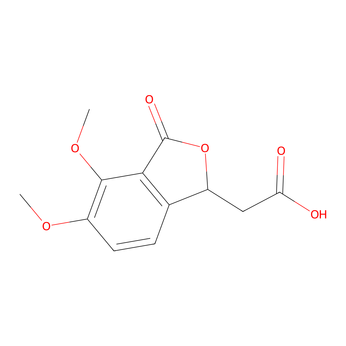 2-(4,5-Dimethoxy-3-oxo-1,3-dihydroisobenzofuran-1-yl)acetic acid molecular structure, CAS 313525-17-6