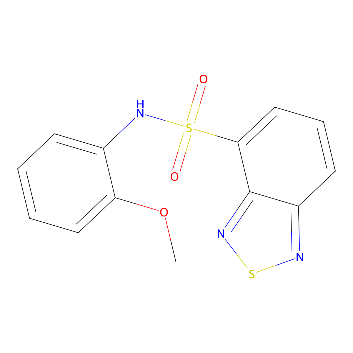 N-(2-methoxyphenyl)-2,1,3-benzothiadiazole-4-sulfonamide molecular structure, CAS 313526-36-2