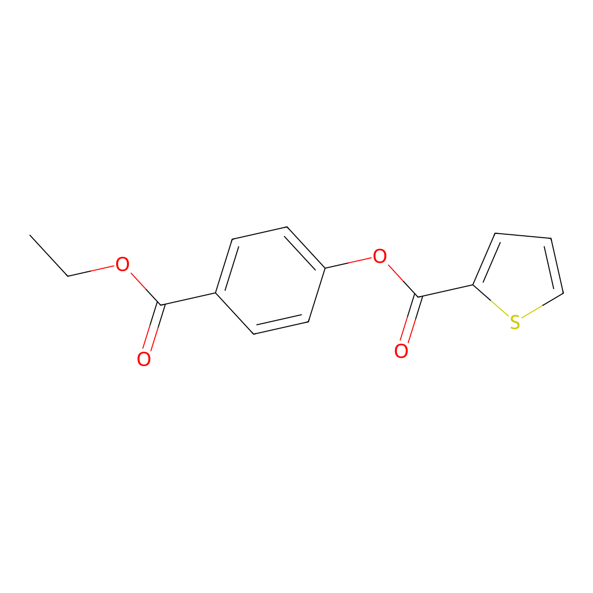 4-(Ethoxycarbonyl)phenyl 2-thiophenecarboxylate molecular structure, CAS 313526-38-4