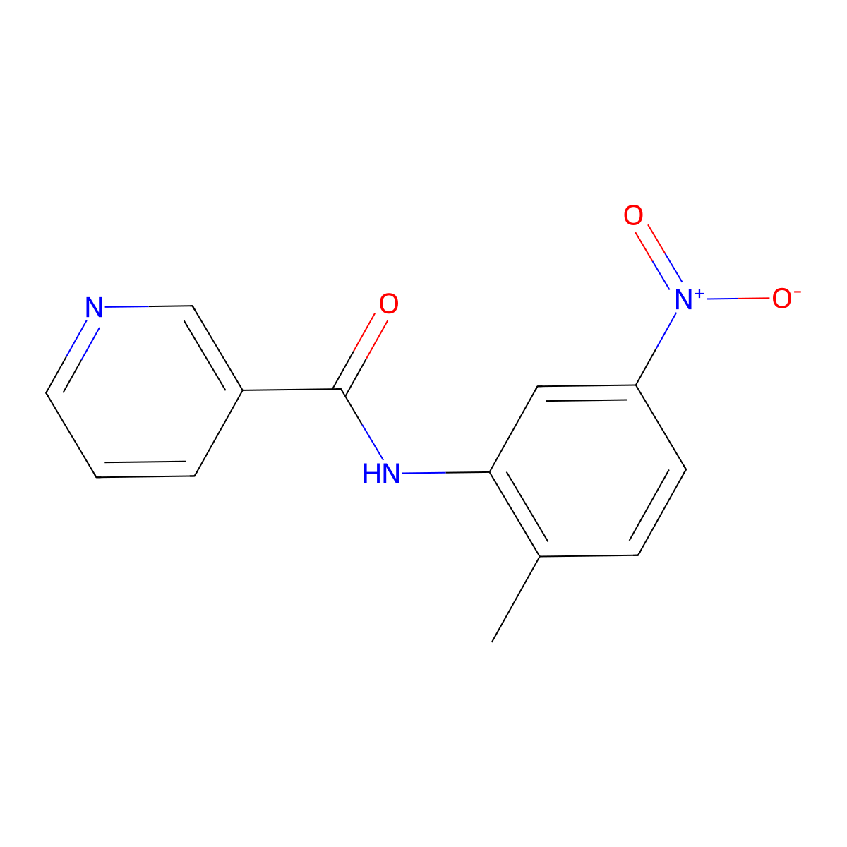 N-(2-methyl-5-nitrophenyl)pyridine-3-carboxamide molecular structure, CAS 313526-59-9